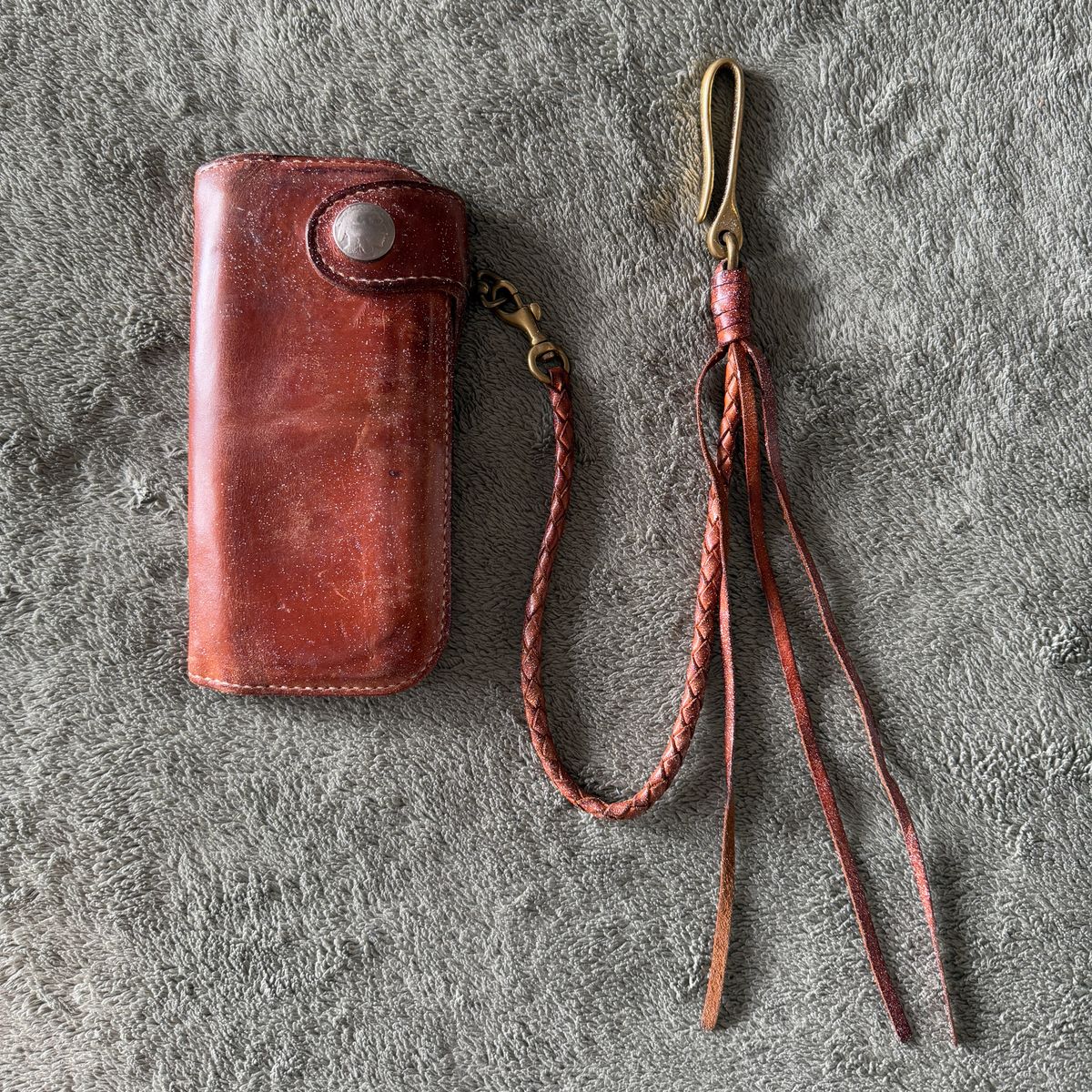 Photo by billynotreally on May 29, 2026 of the Eternal Leather Goods Biker Long Wallet in Unknown Natural Veg Tan.