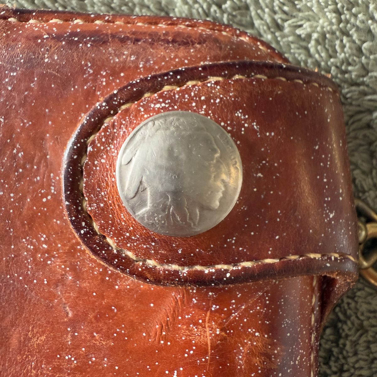 Photo by billynotreally on May 29, 2026 of the Eternal Leather Goods Biker Long Wallet in Unknown Natural Veg Tan.