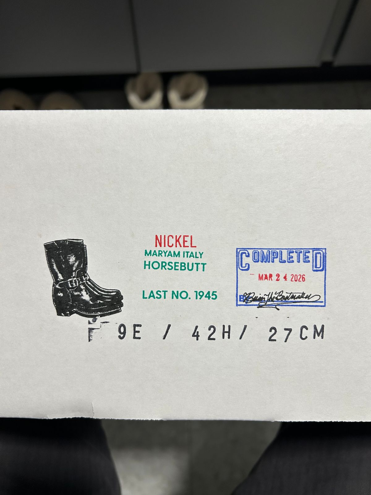 Photo by Patrick_Kwon on March 30, 2026 of the Role Club Engineer Boots in Grey Maryam Italy Horsebutt.