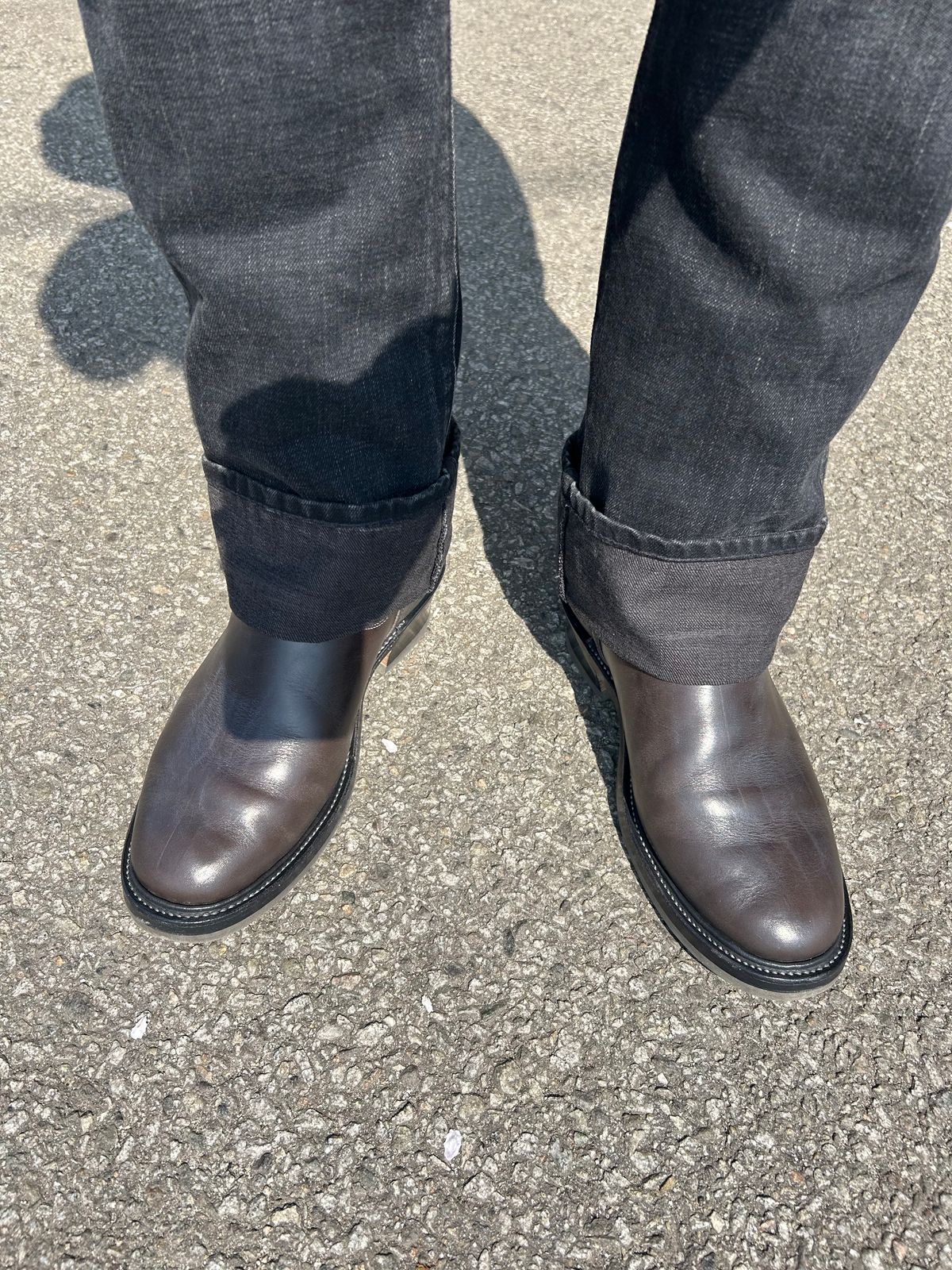 Photo by Patrick_Kwon on April 13, 2026 of the Role Club Engineer Boots in Grey Maryam Italy Horsebutt.