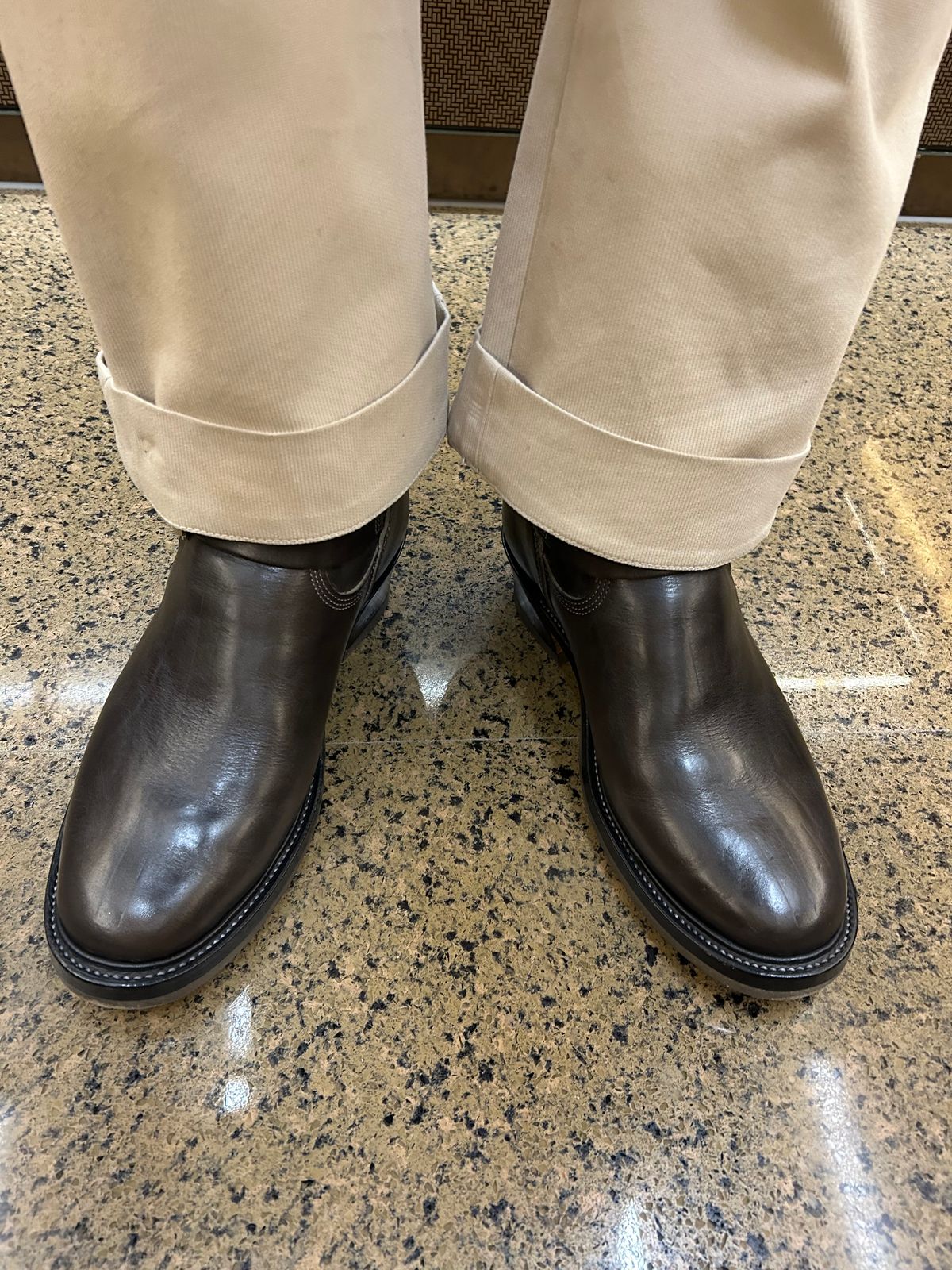 Photo by Patrick_Kwon on April 6, 2026 of the Role Club Engineer Boots in Grey Maryam Italy Horsebutt.