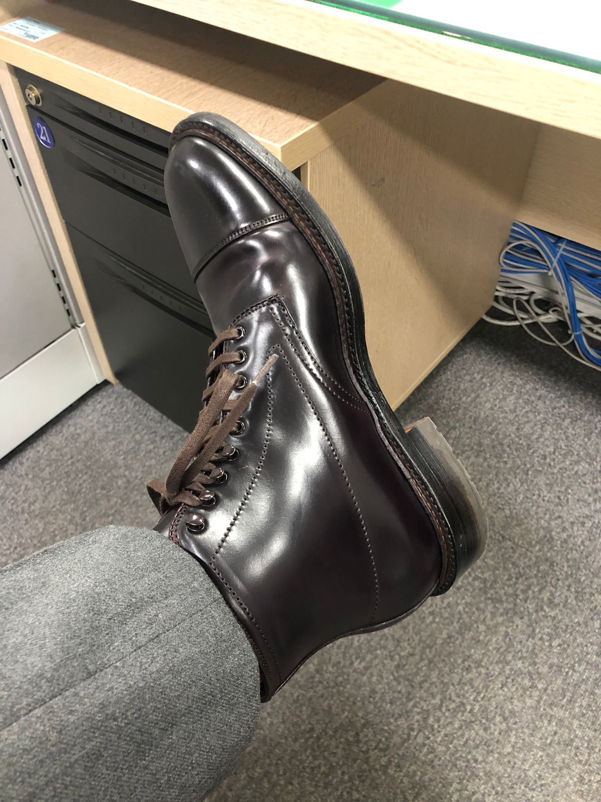 Photo by Patrick_Kwon on December 30, 2022 of the Alden Parajumper Boots in Horween Color 8 Shell Cordovan.