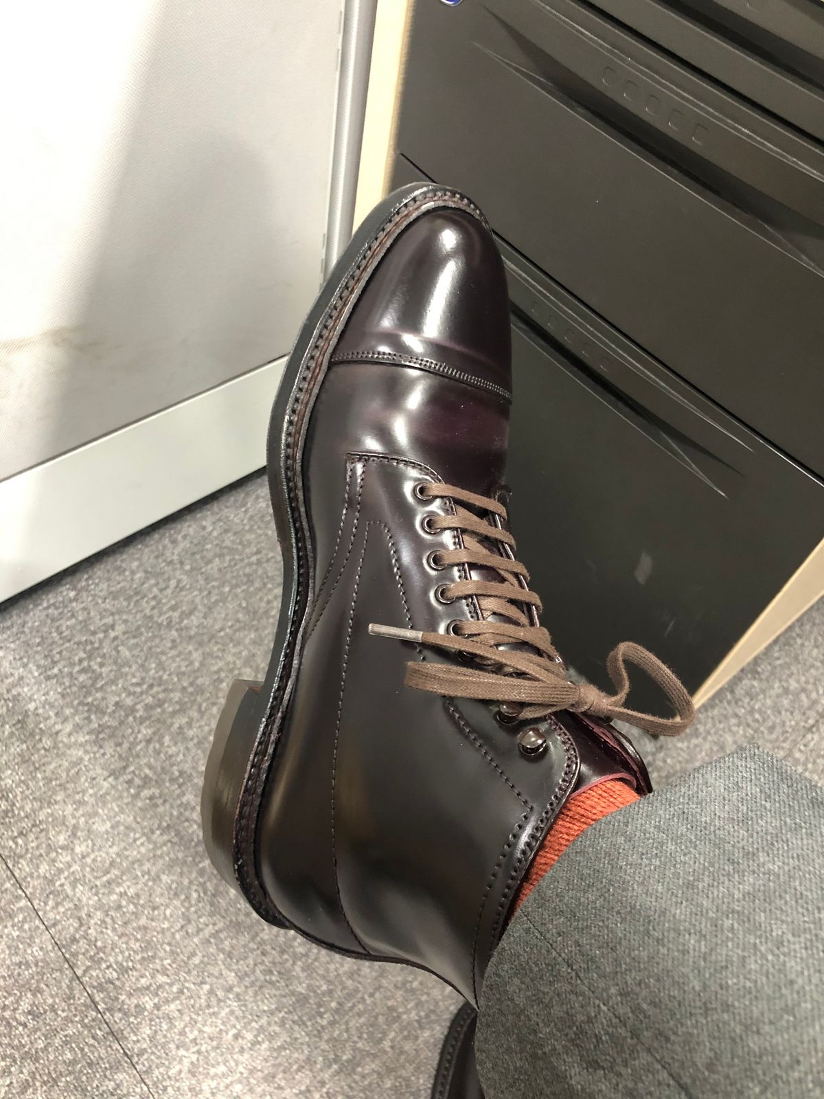 Photo by Patrick_Kwon on December 30, 2022 of the Alden Parajumper Boots in Horween Color 8 Shell Cordovan.