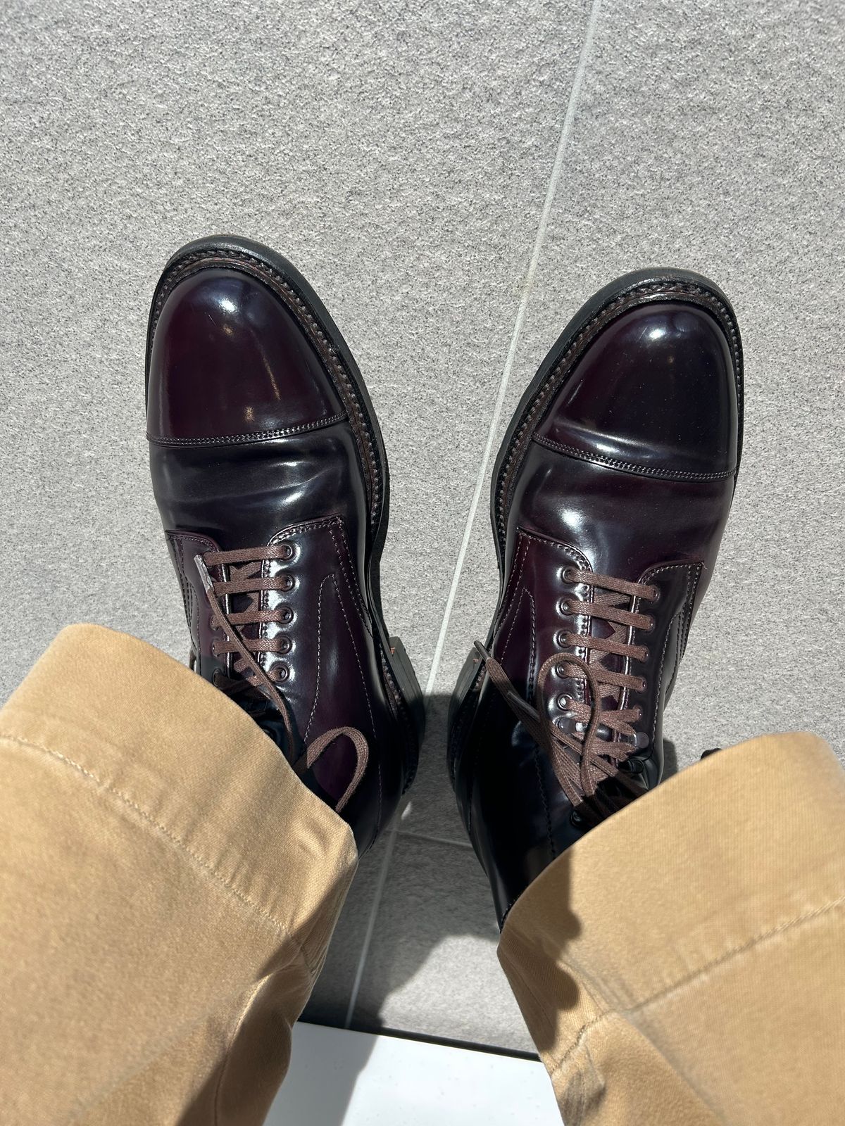 Photo by Patrick_Kwon on September 23, 2025 of the Alden Parajumper Boots in Horween Color 8 Shell Cordovan.
