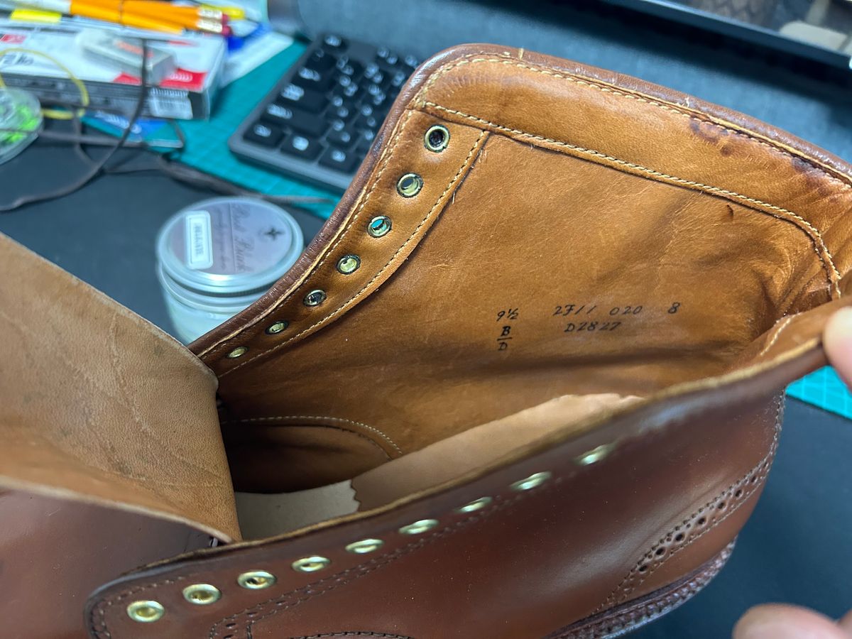 Photo by Patrick_Kwon on August 28, 2024 of the Alden Wingtip Boot in Horween Amaretto Shell Cordovan.