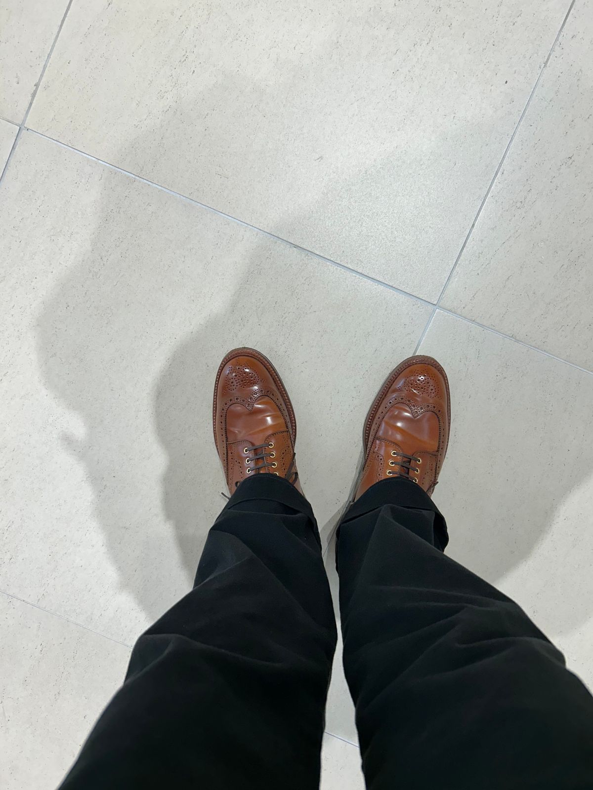 Photo by Patrick_Kwon on October 1, 2024 of the Alden Wingtip Boot in Horween Amaretto Shell Cordovan.