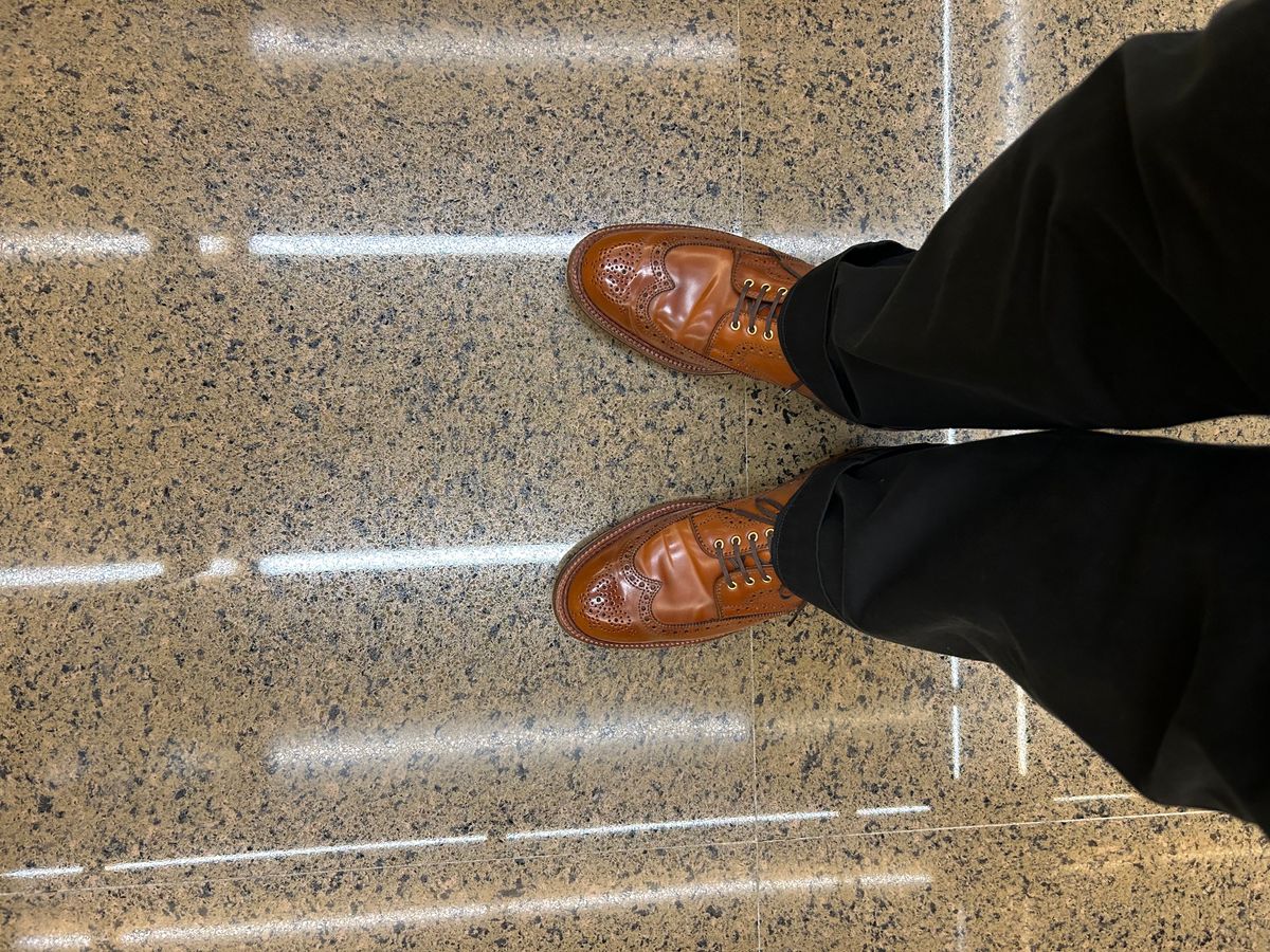Photo by Patrick_Kwon on October 1, 2024 of the Alden Wingtip Boot in Horween Amaretto Shell Cordovan.