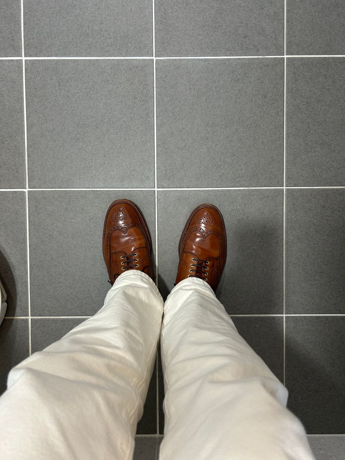 Photo by Patrick_Kwon on December 11, 2024 of the Alden Wingtip Boot in Horween Amaretto Shell Cordovan.