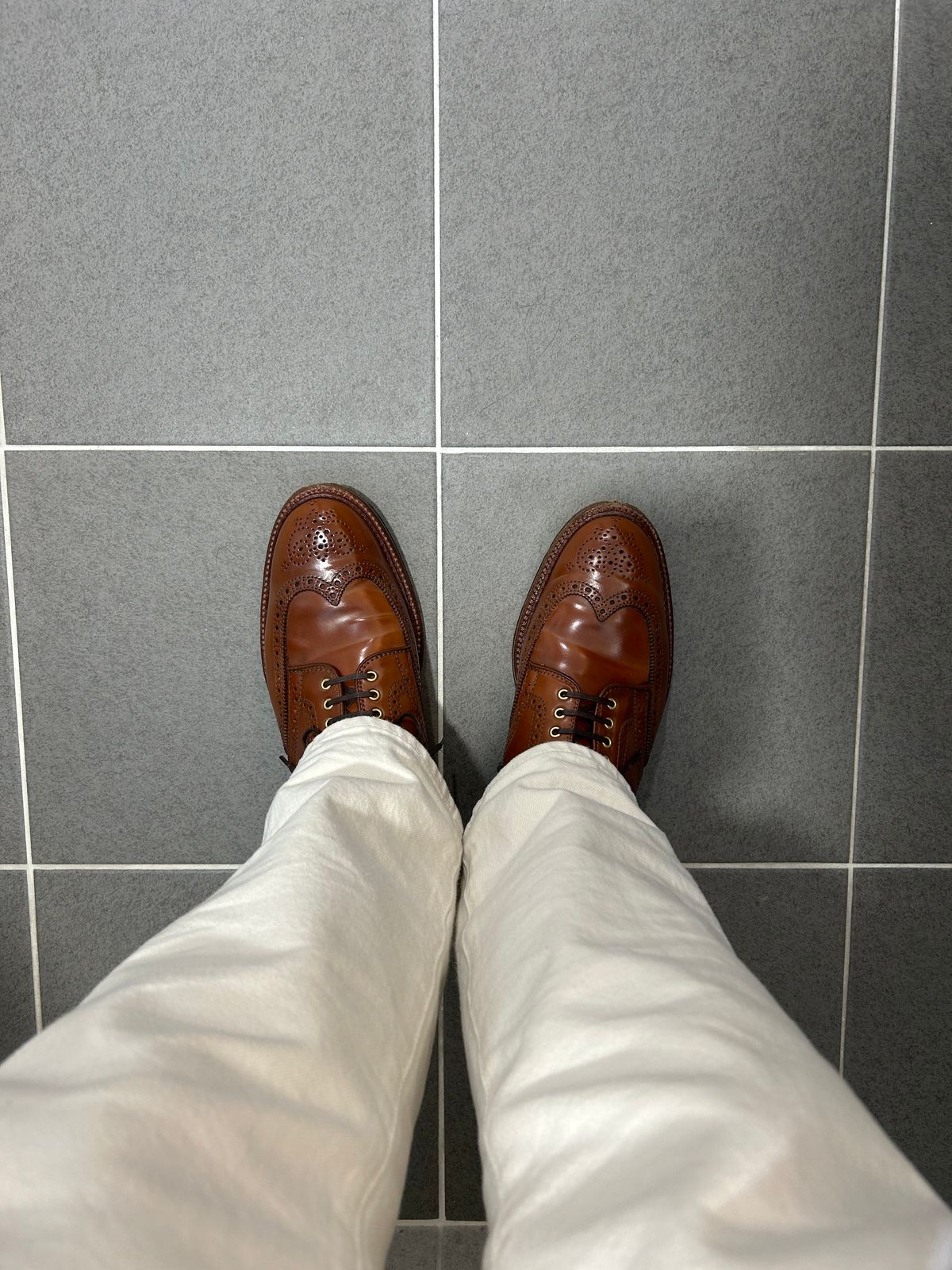 Photo by Patrick_Kwon on December 11, 2024 of the Alden Wingtip Boot in Horween Amaretto Shell Cordovan.