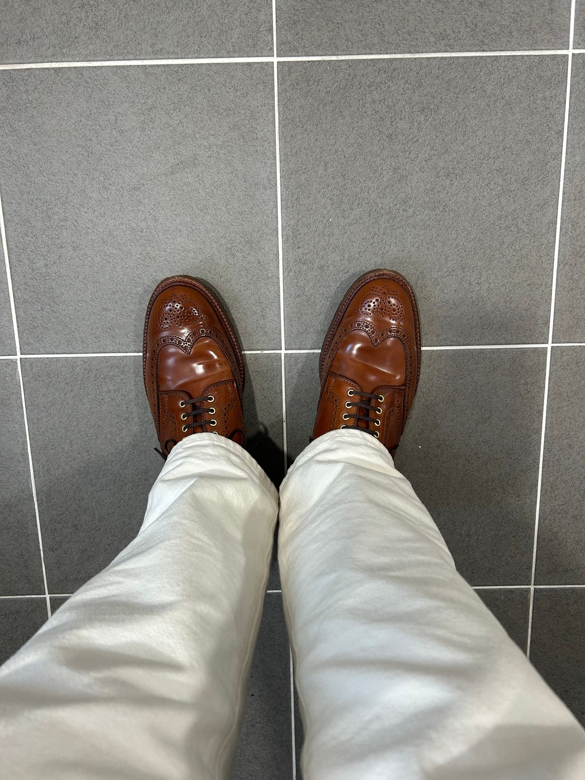 Photo by Patrick_Kwon on December 11, 2024 of the Alden Wingtip Boot in Horween Amaretto Shell Cordovan.