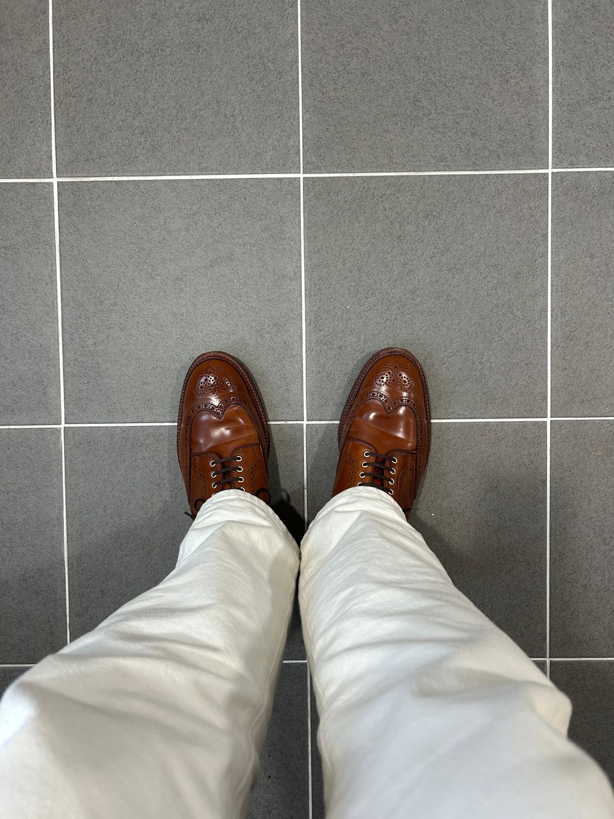 Photo by Patrick_Kwon on December 11, 2024 of the Alden Wingtip Boot in Horween Amaretto Shell Cordovan.