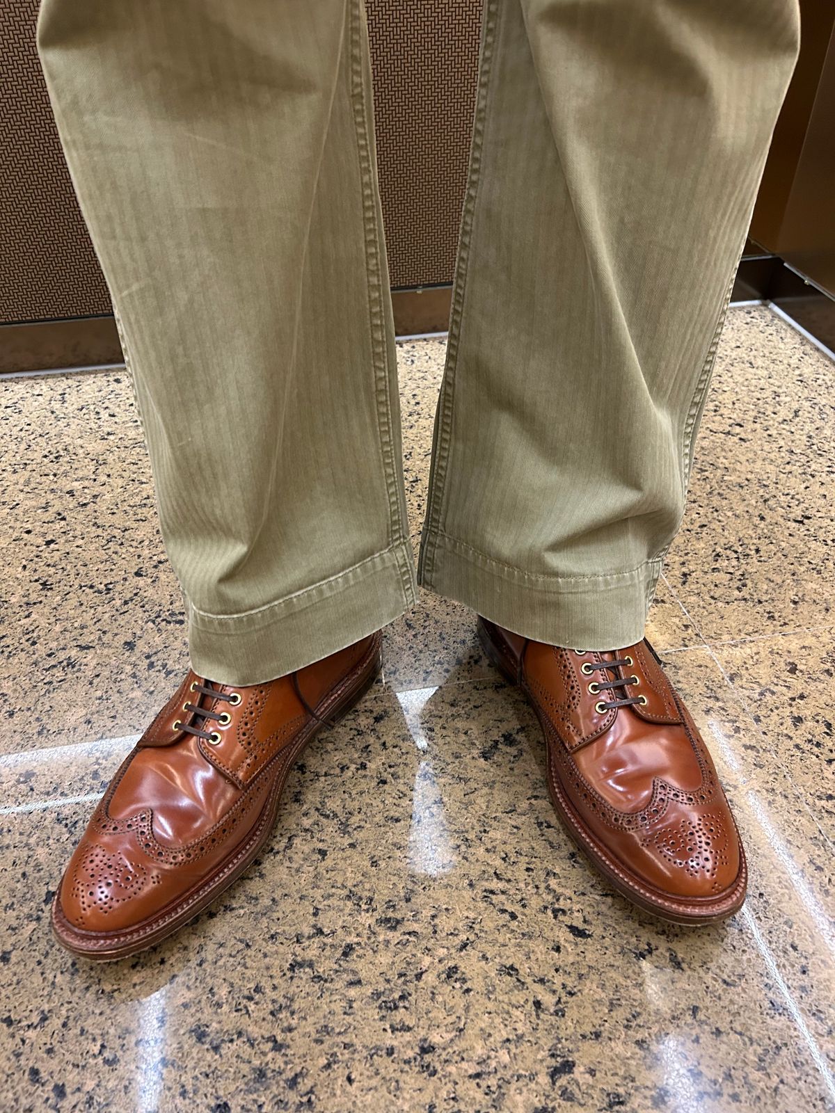 Photo by Patrick_Kwon on September 18, 2025 of the Alden Wingtip Boot in Horween Amaretto Shell Cordovan.