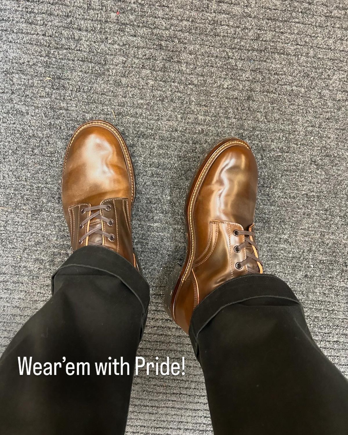 Photo by Patrick_Kwon on December 26, 2024 of the Role Club Boondockers in Horween Dark Cognac Shell Cordovan.