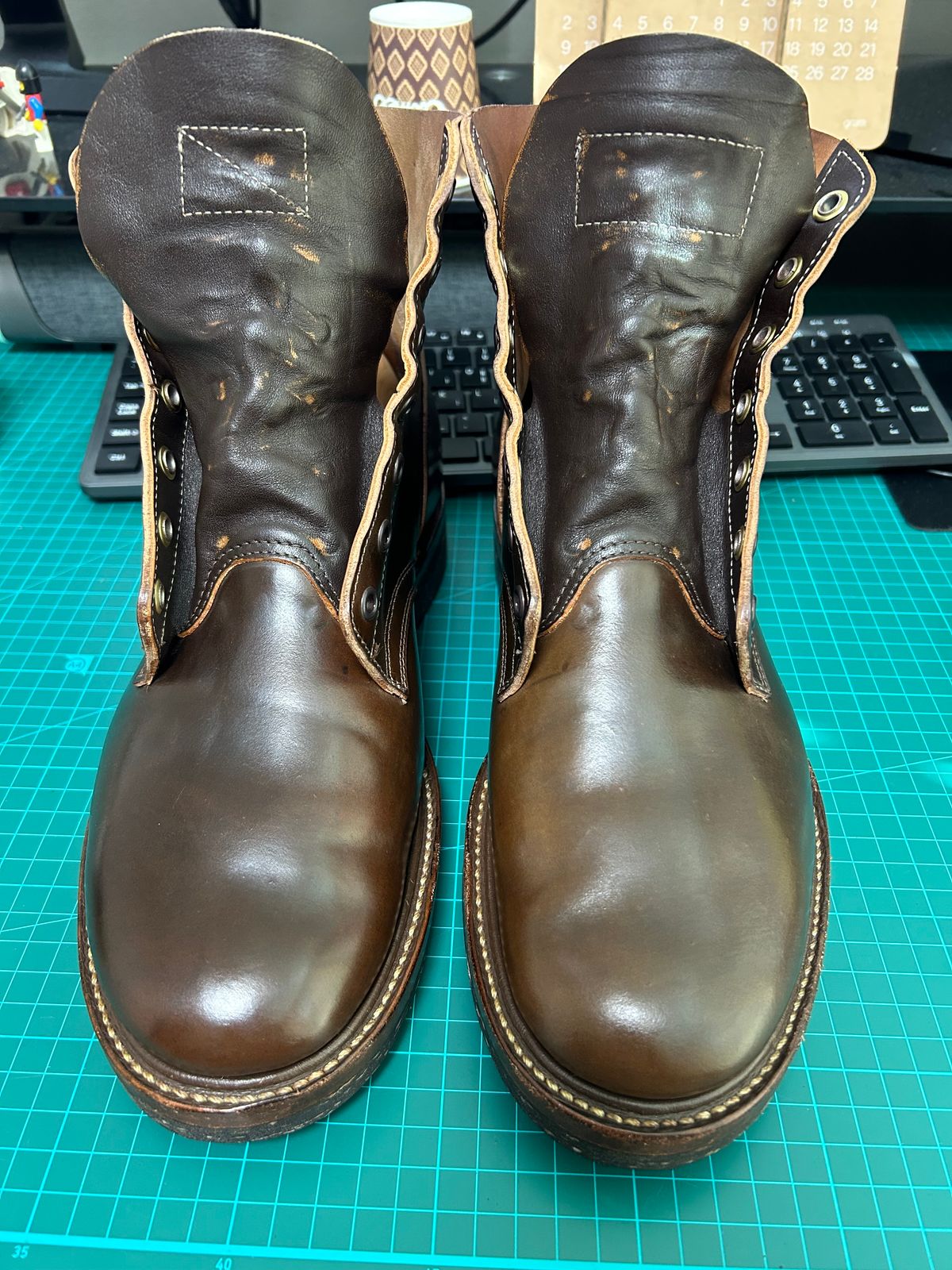 Photo by Patrick_Kwon on January 29, 2025 of the Role Club Boondockers in Horween Dark Cognac Shell Cordovan.