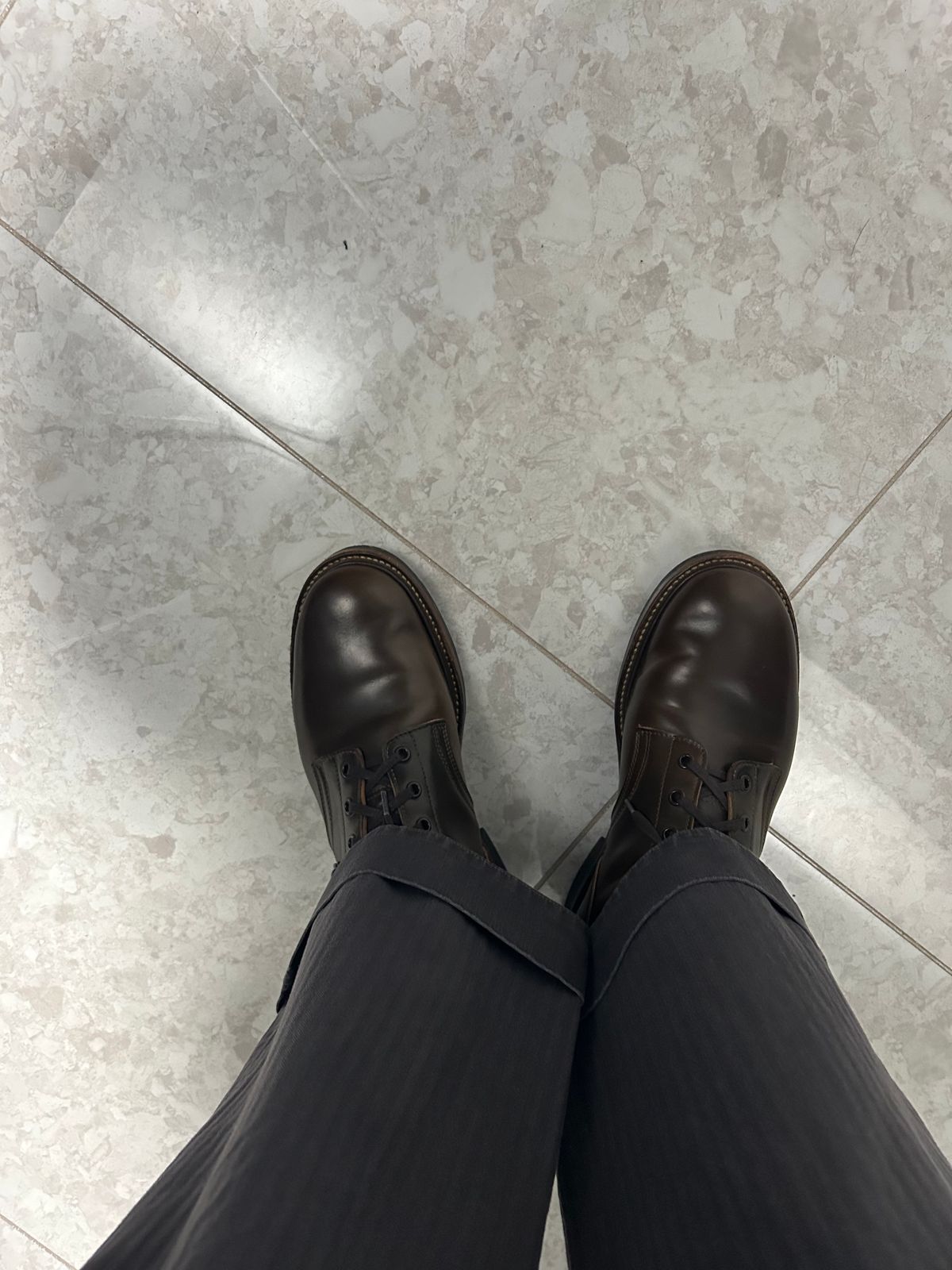 Photo by Patrick_Kwon on April 8, 2025 of the Role Club Boondockers in Horween Dark Cognac Shell Cordovan.