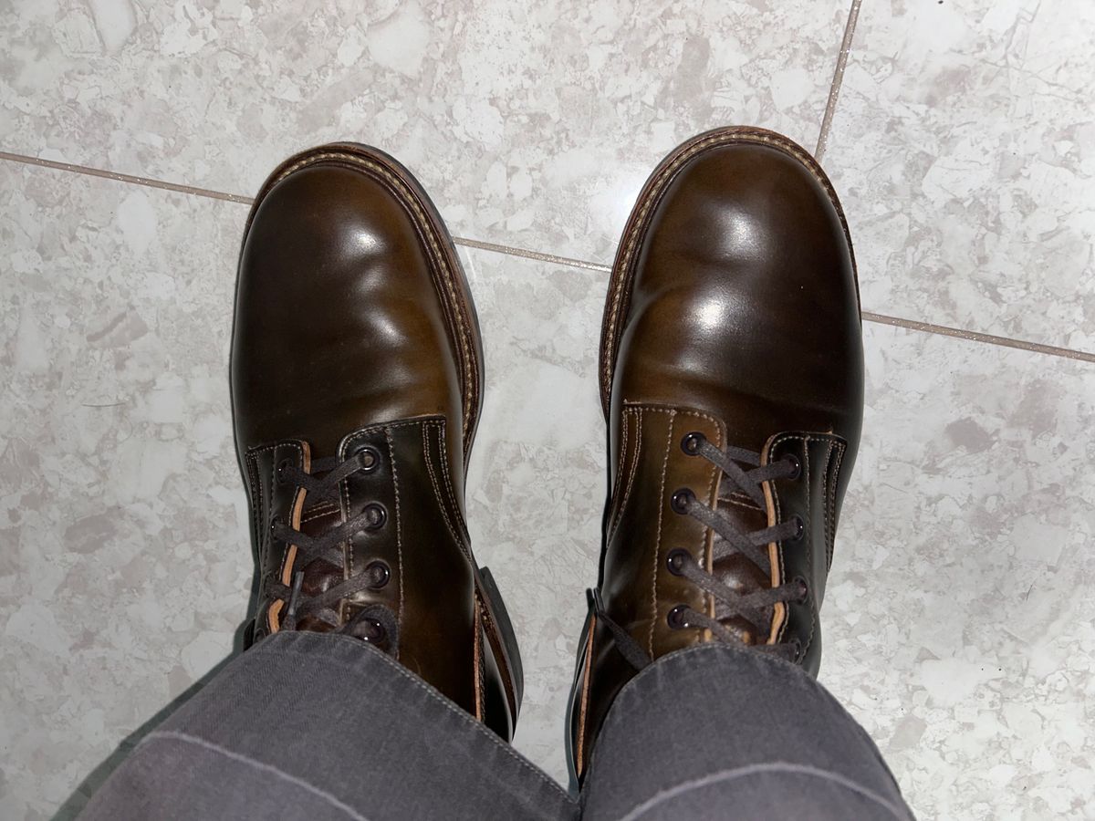 Photo by Patrick_Kwon on April 8, 2025 of the Role Club Boondockers in Horween Dark Cognac Shell Cordovan.