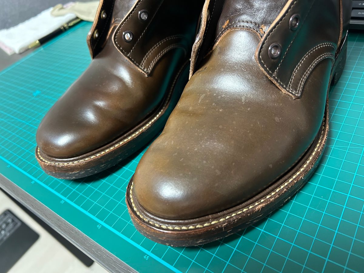Photo by Patrick_Kwon on April 9, 2025 of the Role Club Boondockers in Horween Dark Cognac Shell Cordovan.