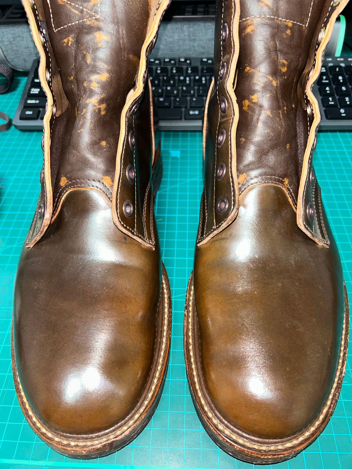 Photo by Patrick_Kwon on April 9, 2025 of the Role Club Boondockers in Horween Dark Cognac Shell Cordovan.