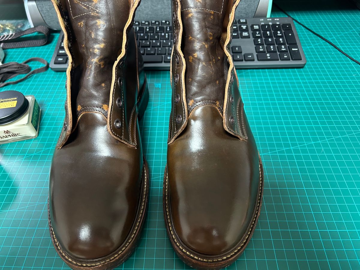 Photo by Patrick_Kwon on April 9, 2025 of the Role Club Boondockers in Horween Dark Cognac Shell Cordovan.