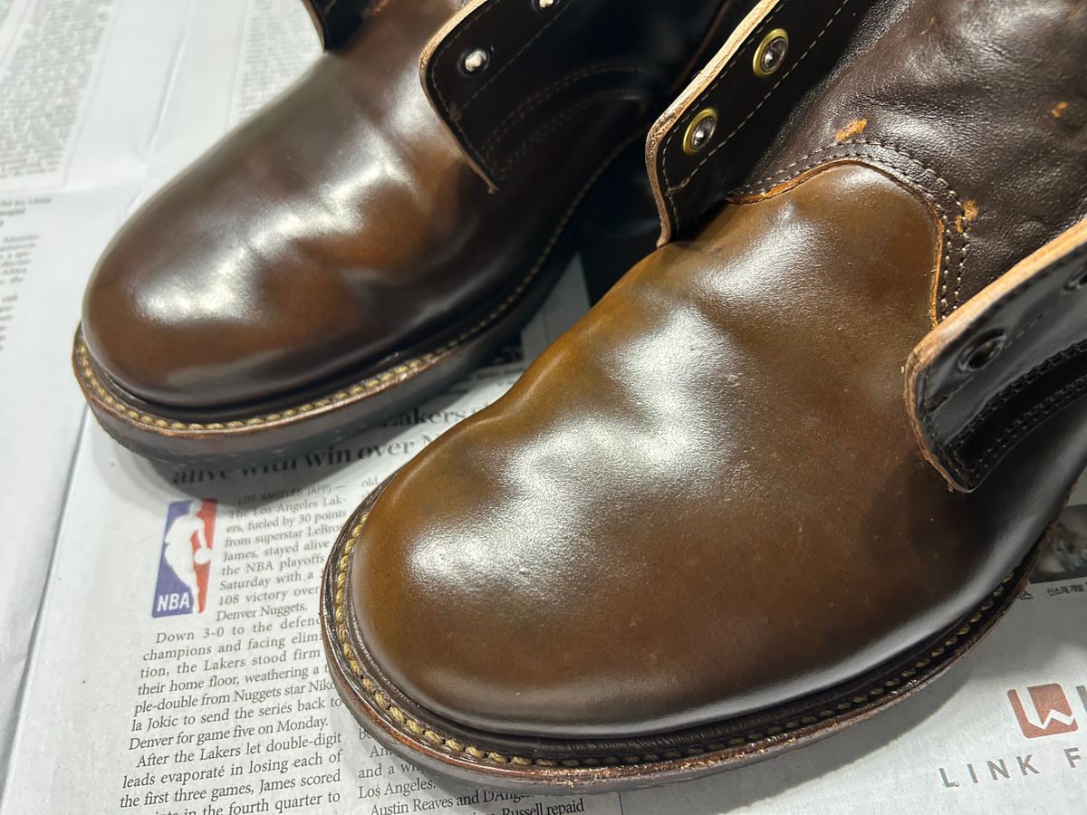 Photo by Patrick_Kwon on February 28, 2025 of the Role Club Boondockers in Horween Dark Cognac Shell Cordovan.