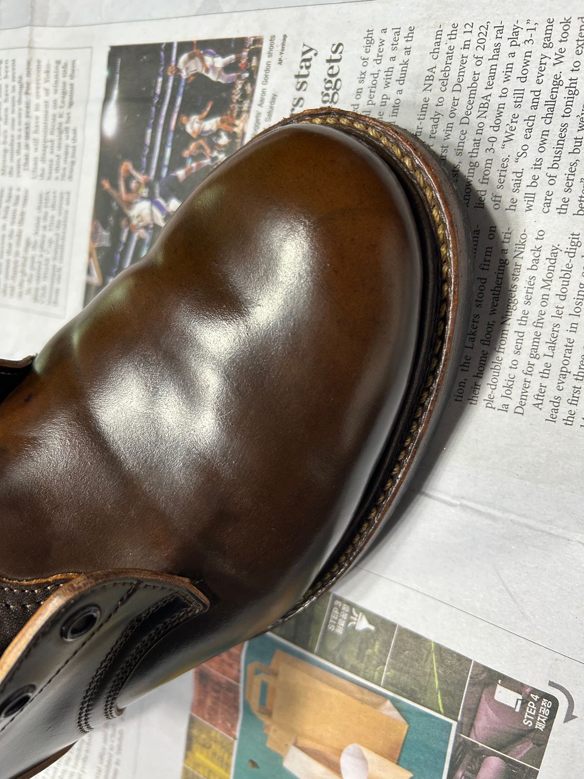 Photo by Patrick_Kwon on February 28, 2025 of the Role Club Boondockers in Horween Dark Cognac Shell Cordovan.