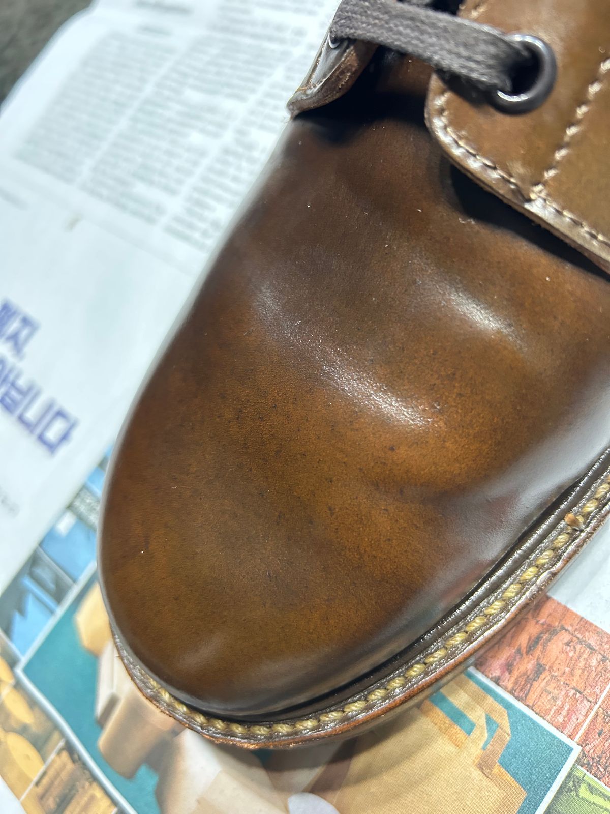 Photo by Patrick_Kwon on February 28, 2025 of the Role Club Boondockers in Horween Dark Cognac Shell Cordovan.