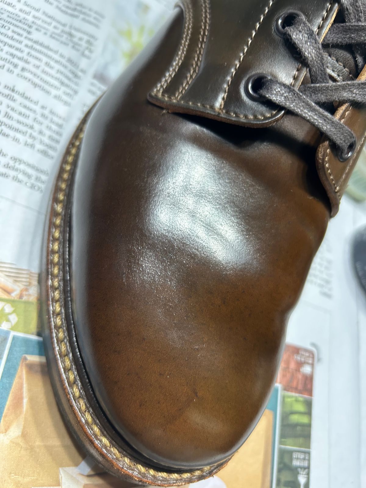 Photo by Patrick_Kwon on February 28, 2025 of the Role Club Boondockers in Horween Dark Cognac Shell Cordovan.