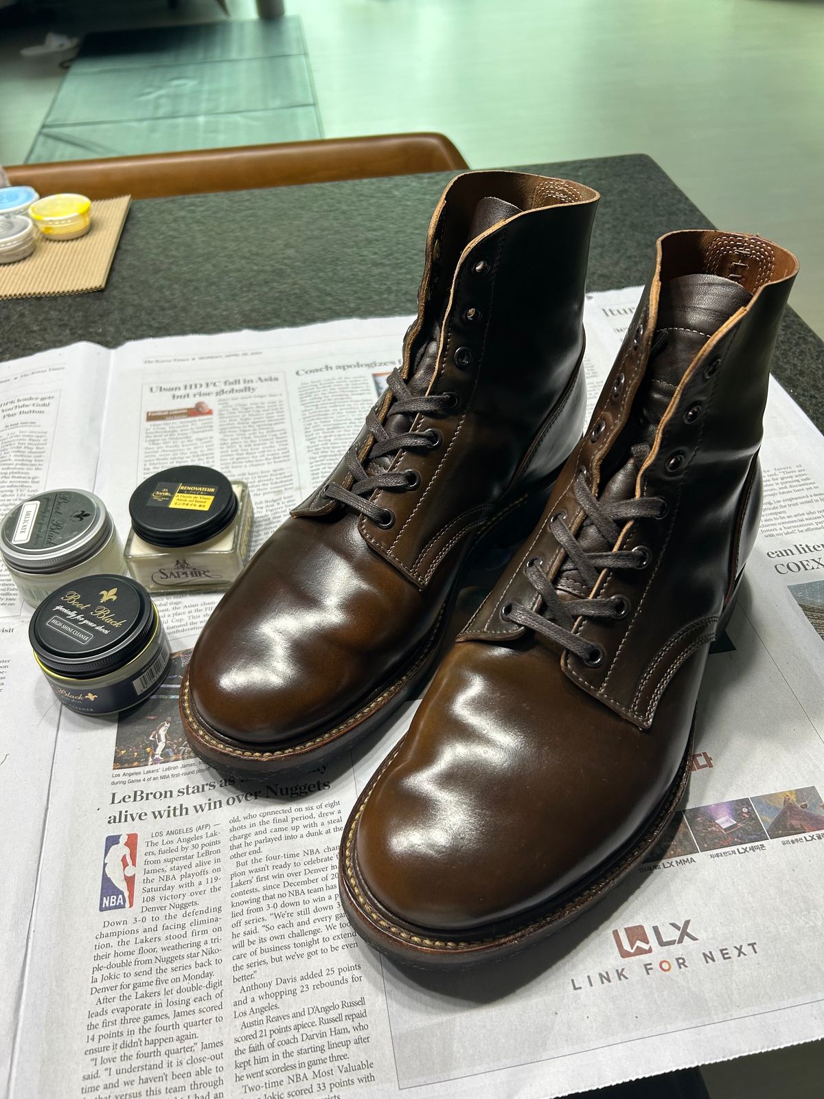 Photo by Patrick_Kwon on February 28, 2025 of the Role Club Boondockers in Horween Dark Cognac Shell Cordovan.