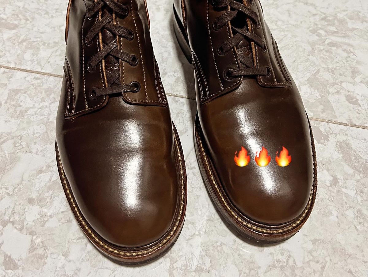 Photo by Patrick_Kwon on June 22, 2025 of the Role Club Boondockers in Horween Dark Cognac Shell Cordovan.