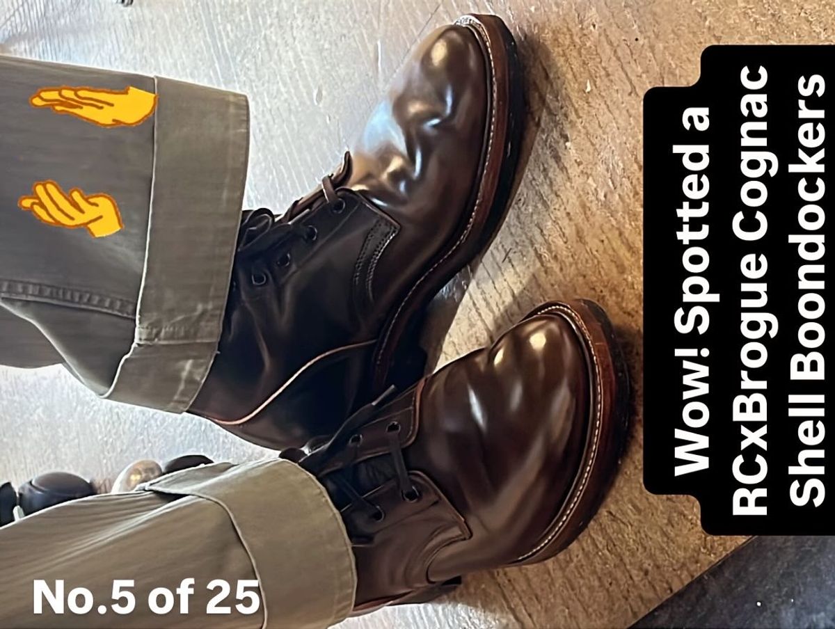 Photo by Patrick_Kwon on June 22, 2025 of the Role Club Boondockers in Horween Dark Cognac Shell Cordovan.