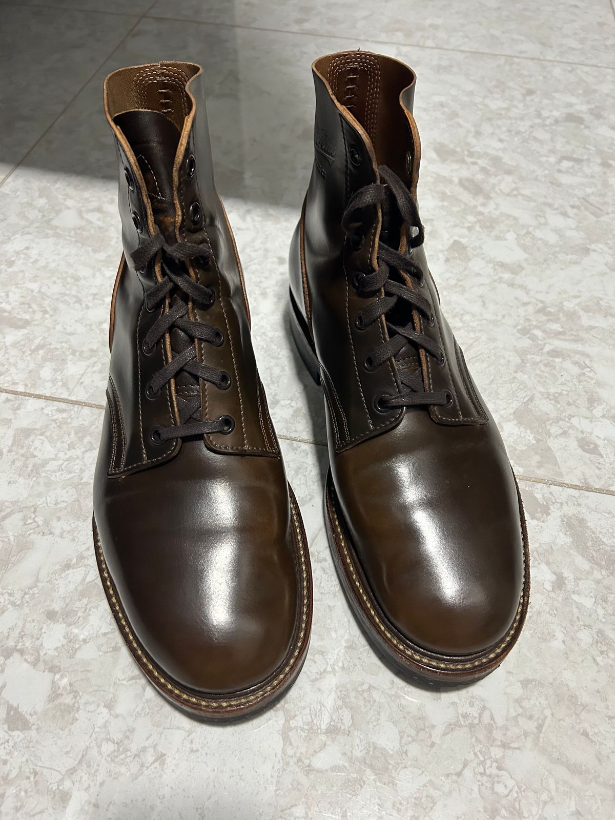 Photo by Patrick_Kwon on June 22, 2025 of the Role Club Boondockers in Horween Dark Cognac Shell Cordovan.