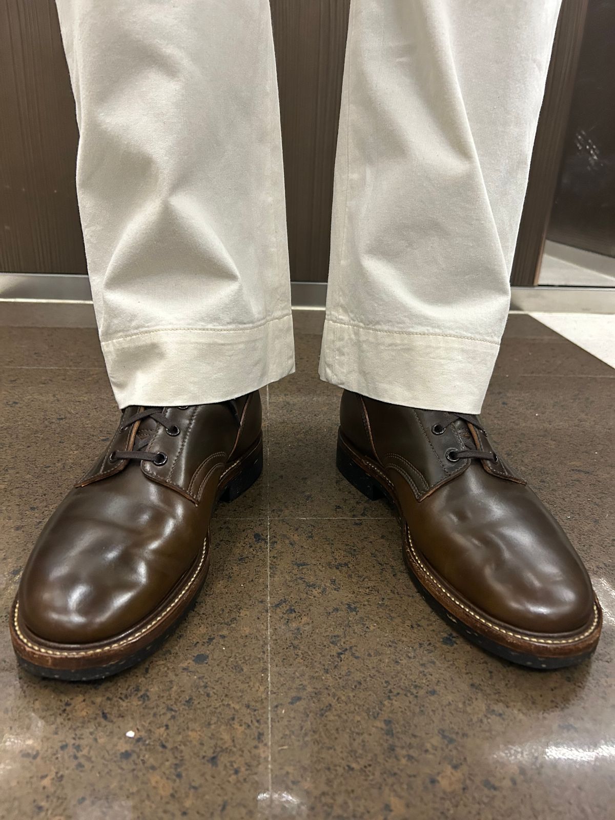 Photo by Patrick_Kwon on September 24, 2025 of the Role Club Boondockers in Horween Dark Cognac Shell Cordovan.