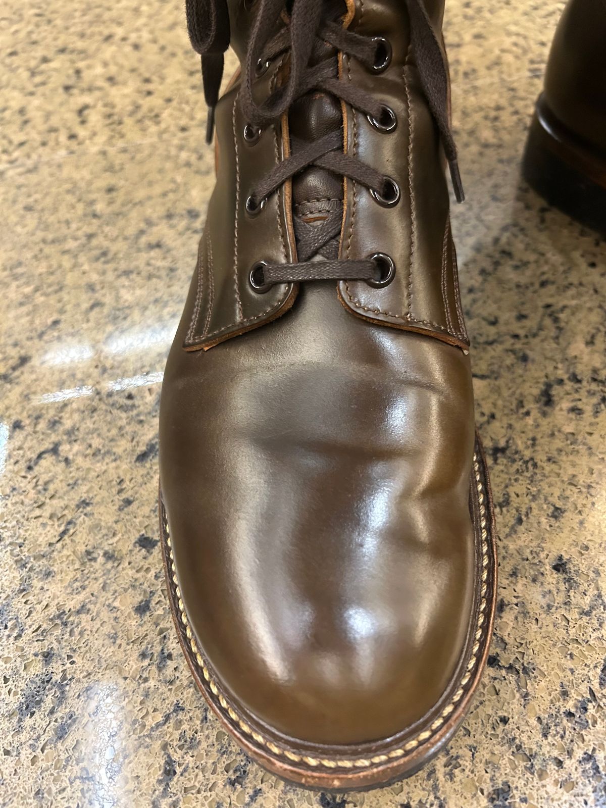 Photo by Patrick_Kwon on September 30, 2025 of the Role Club Boondockers in Horween Dark Cognac Shell Cordovan.