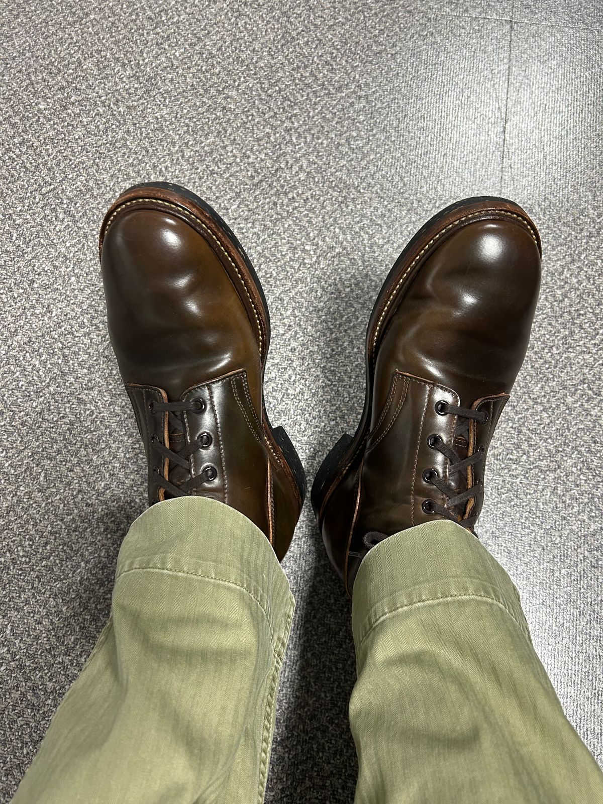 Photo by Patrick_Kwon on October 13, 2025 of the Role Club Boondockers in Horween Dark Cognac Shell Cordovan.