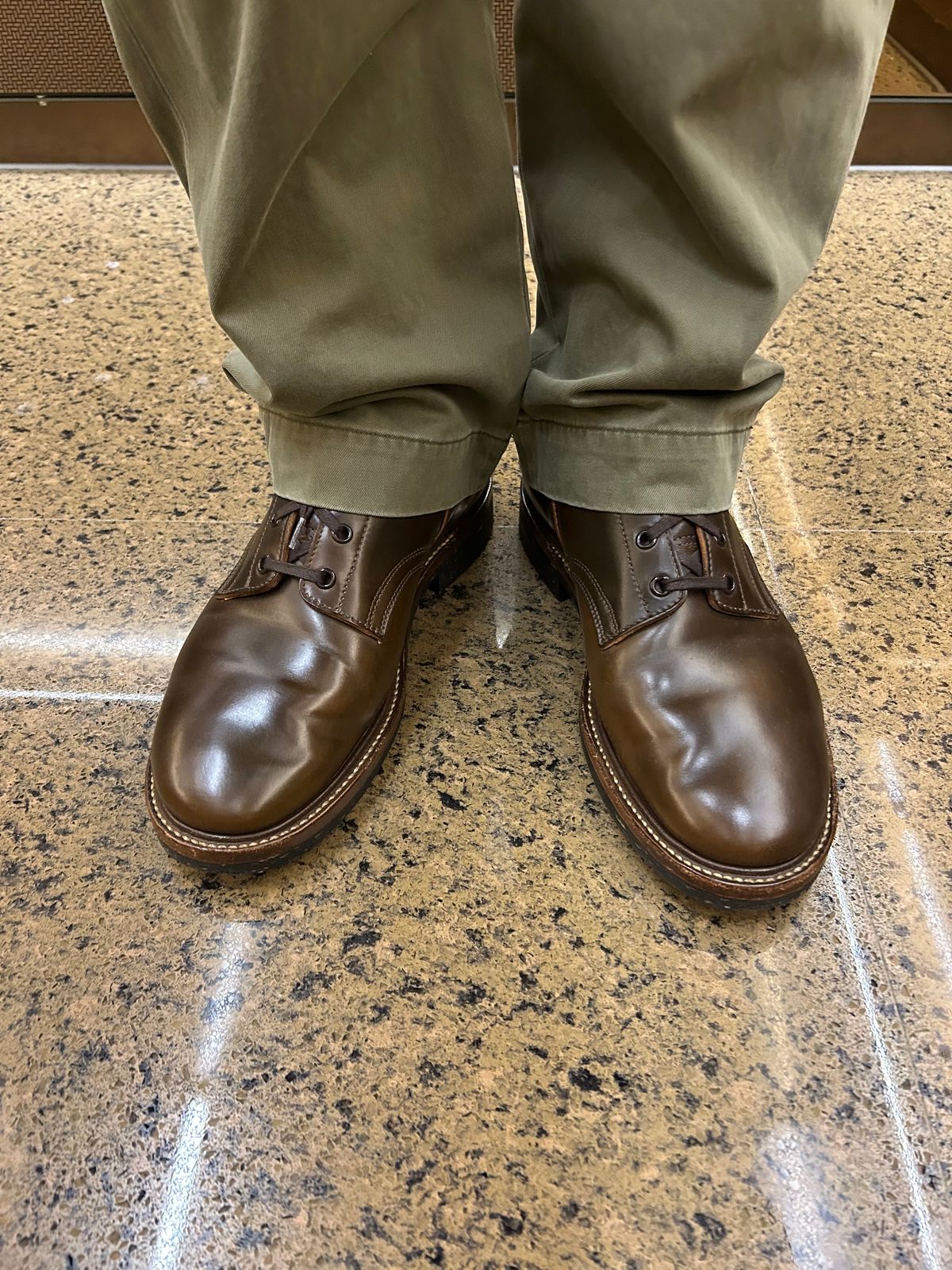 Photo by Patrick_Kwon on October 20, 2025 of the Role Club Boondockers in Horween Dark Cognac Shell Cordovan.