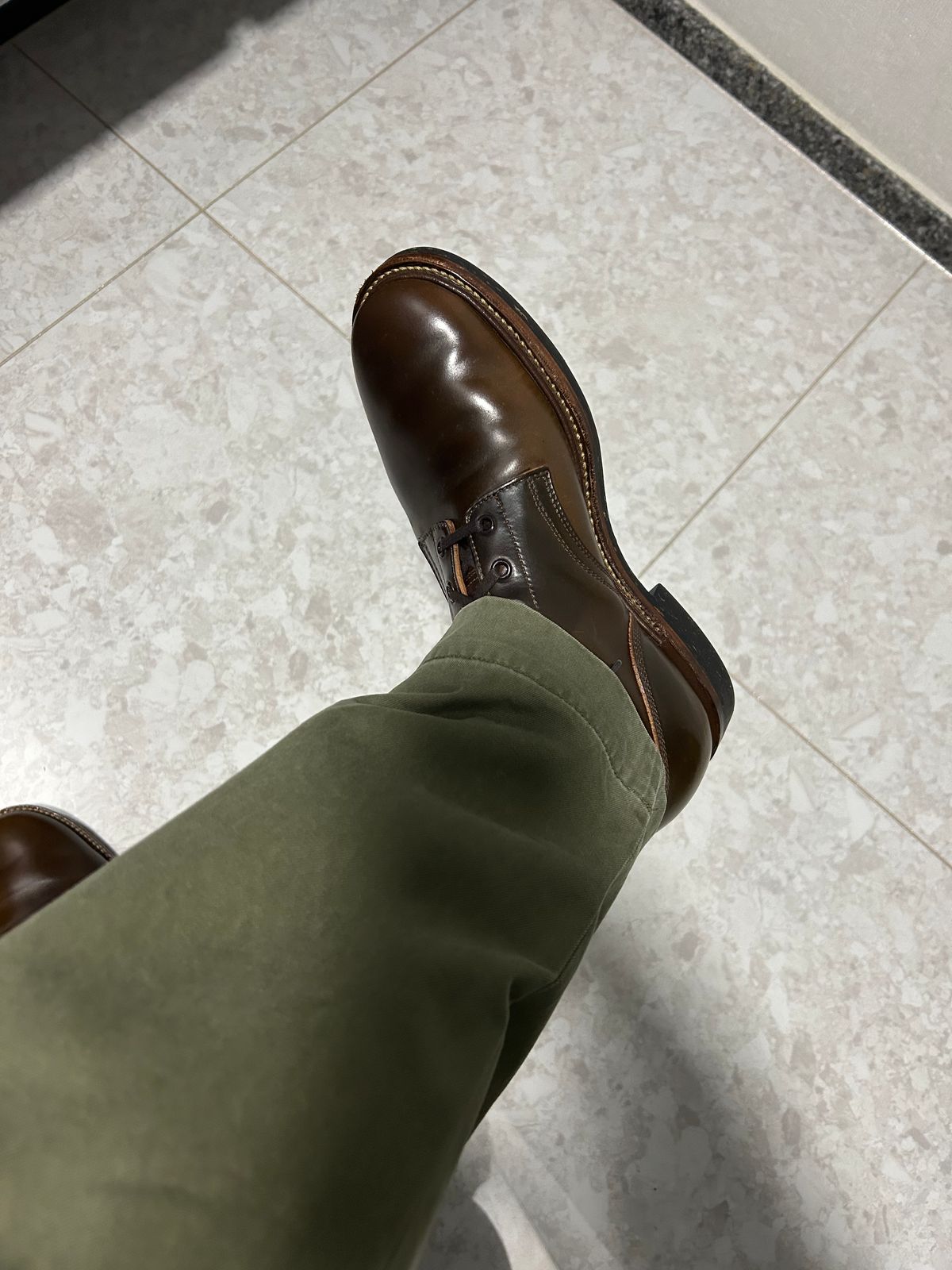 Photo by Patrick_Kwon on October 20, 2025 of the Role Club Boondockers in Horween Dark Cognac Shell Cordovan.