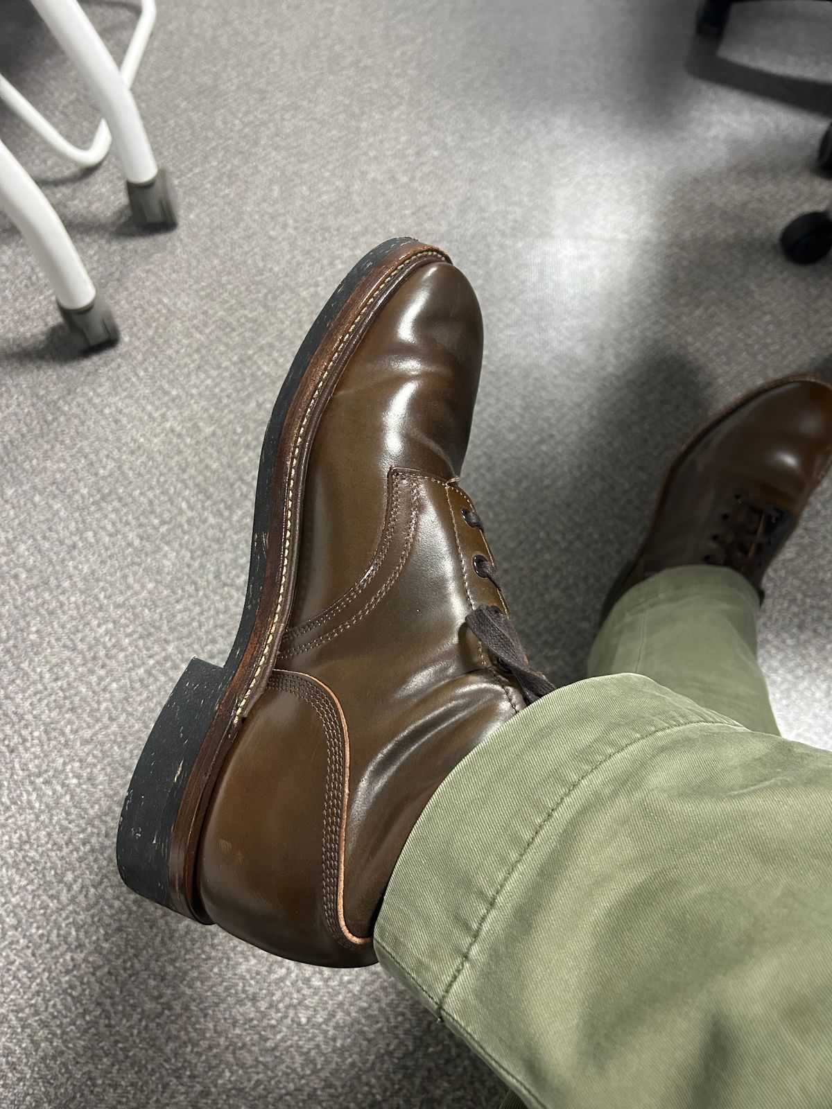 Photo by Patrick_Kwon on October 27, 2025 of the Role Club Boondockers in Horween Dark Cognac Shell Cordovan.