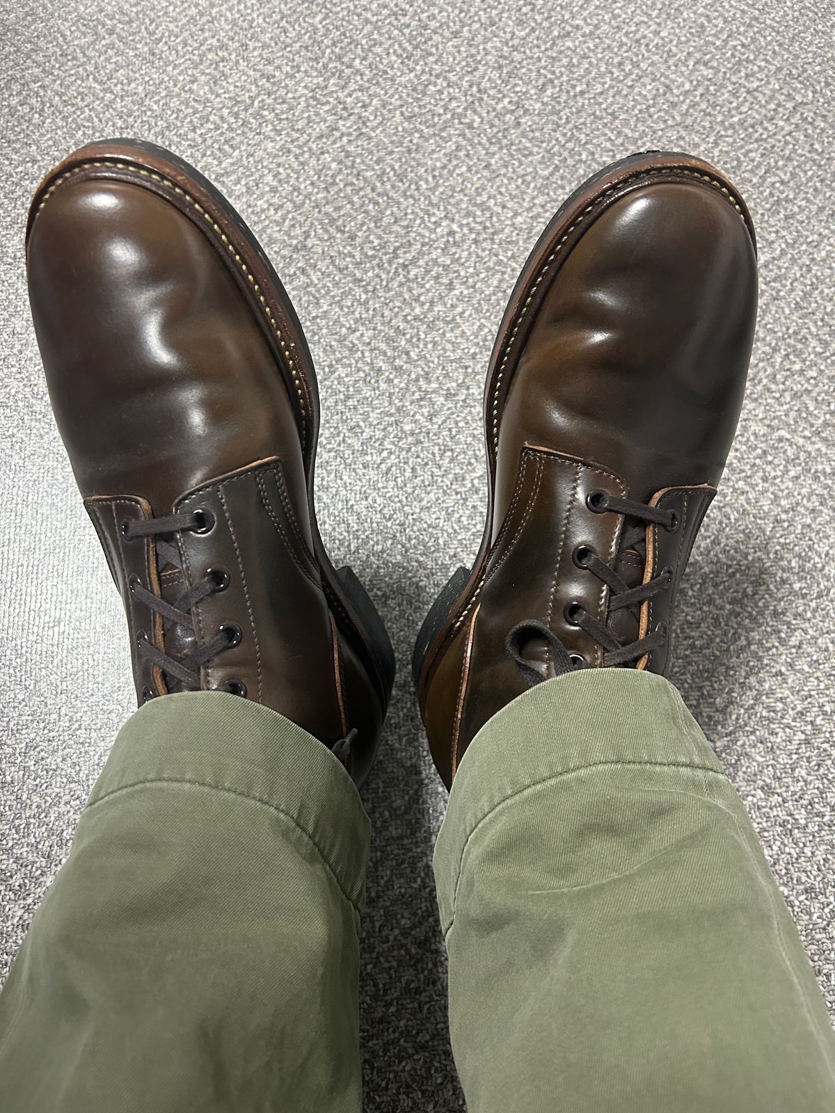 Photo by Patrick_Kwon on October 27, 2025 of the Role Club Boondockers in Horween Dark Cognac Shell Cordovan.