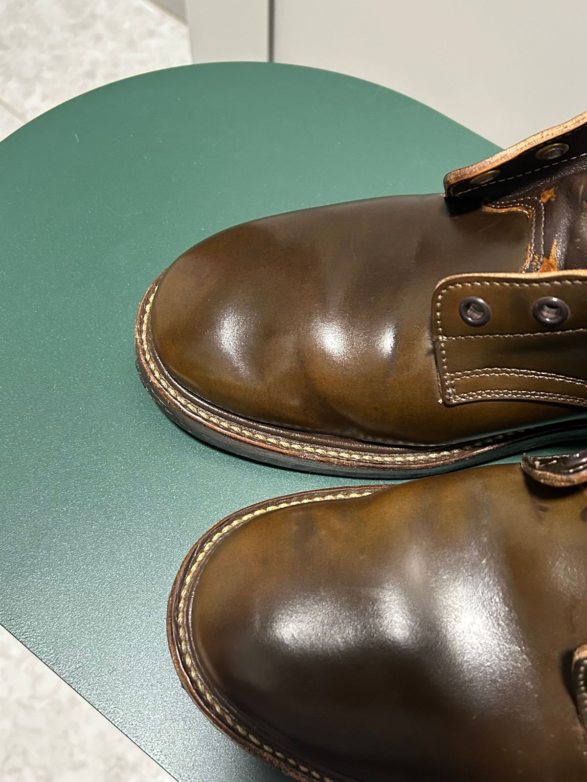 Photo by Patrick_Kwon on October 28, 2025 of the Role Club Boondockers in Horween Dark Cognac Shell Cordovan.