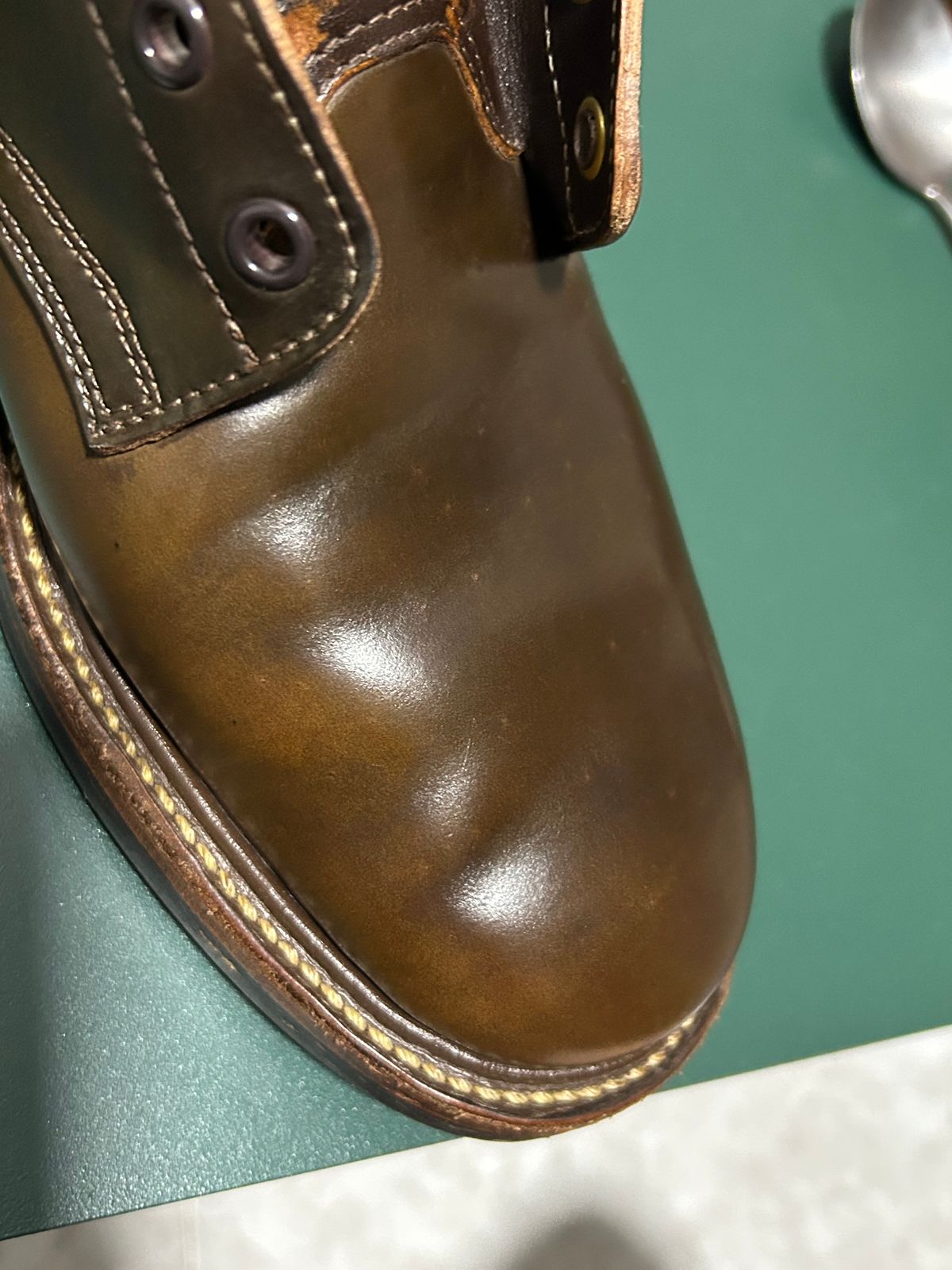 Photo by Patrick_Kwon on October 28, 2025 of the Role Club Boondockers in Horween Dark Cognac Shell Cordovan.