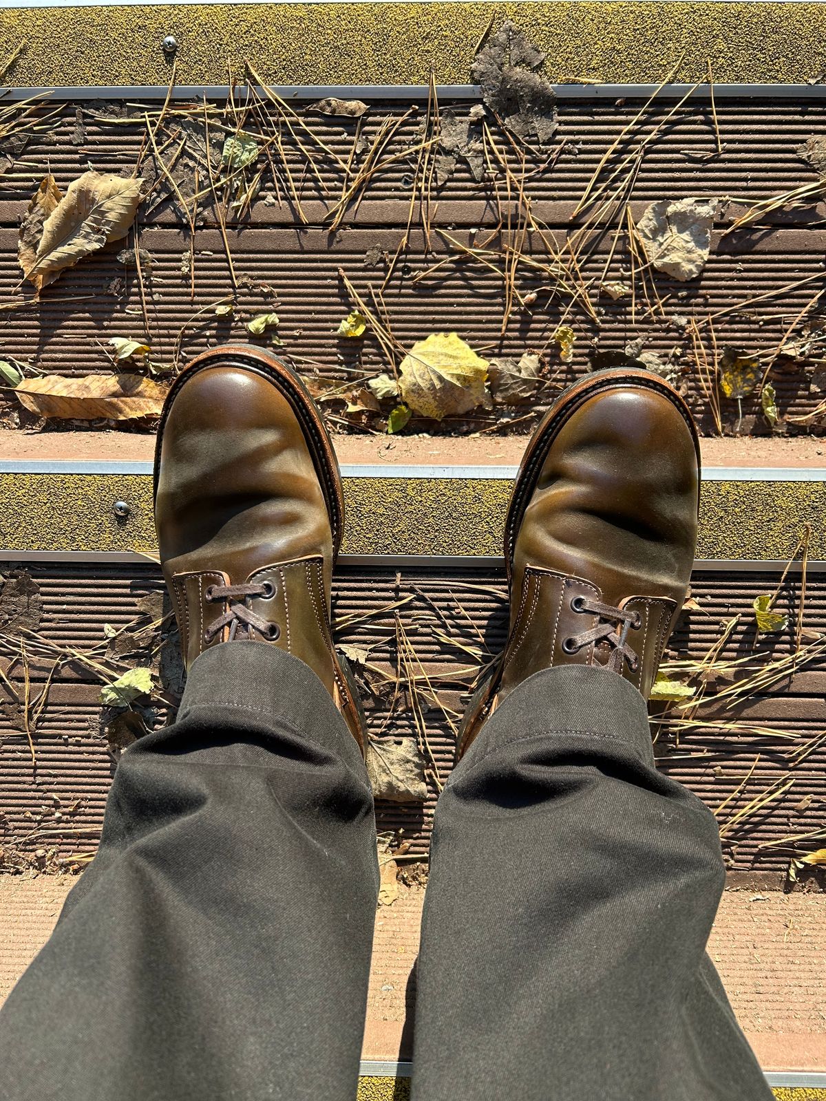 Photo by Patrick_Kwon on November 2, 2025 of the Role Club Boondockers in Horween Dark Cognac Shell Cordovan.