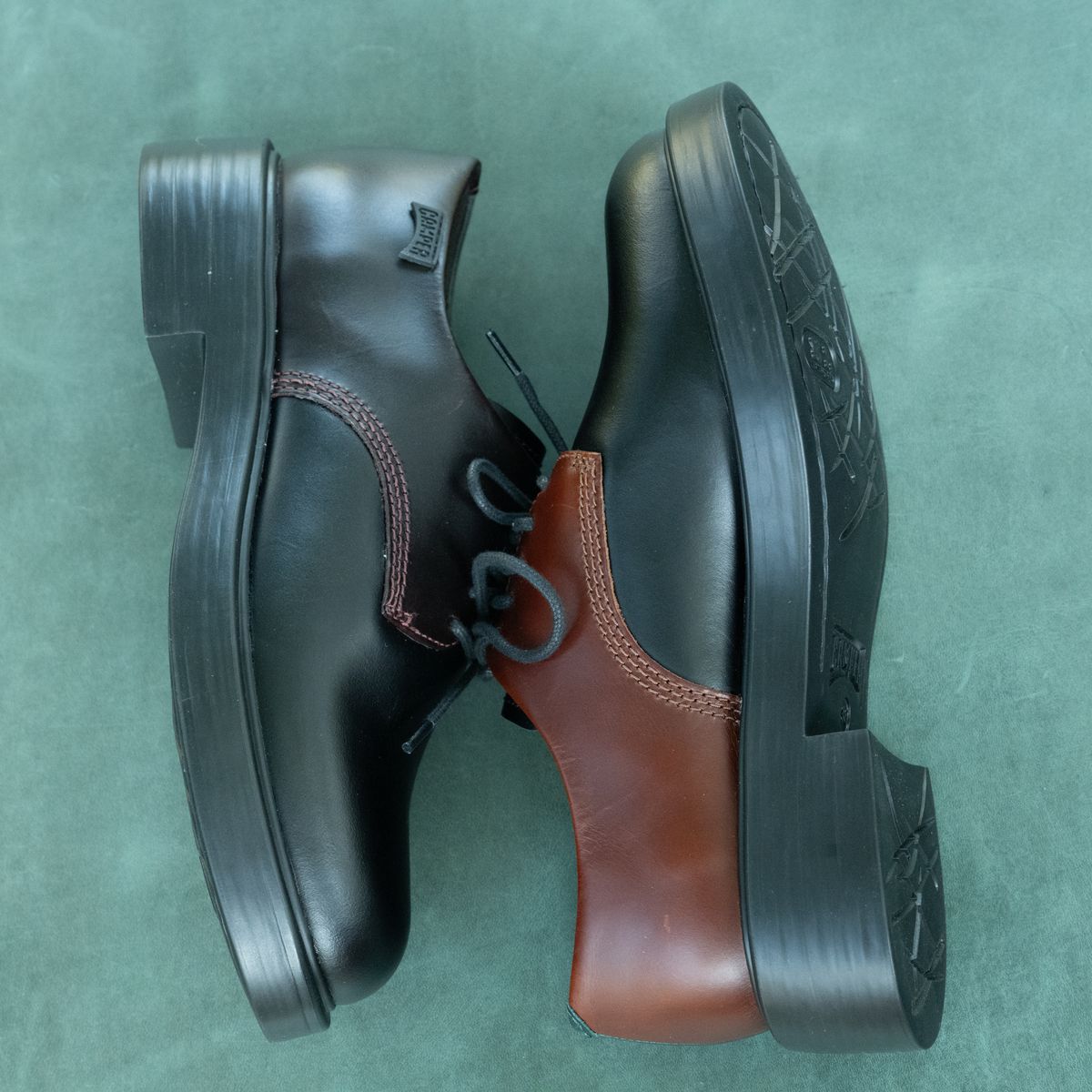 Photo by poppyseed55 on October 3, 2025 of the Camper Twins, multicolor shoes in Calfskin.