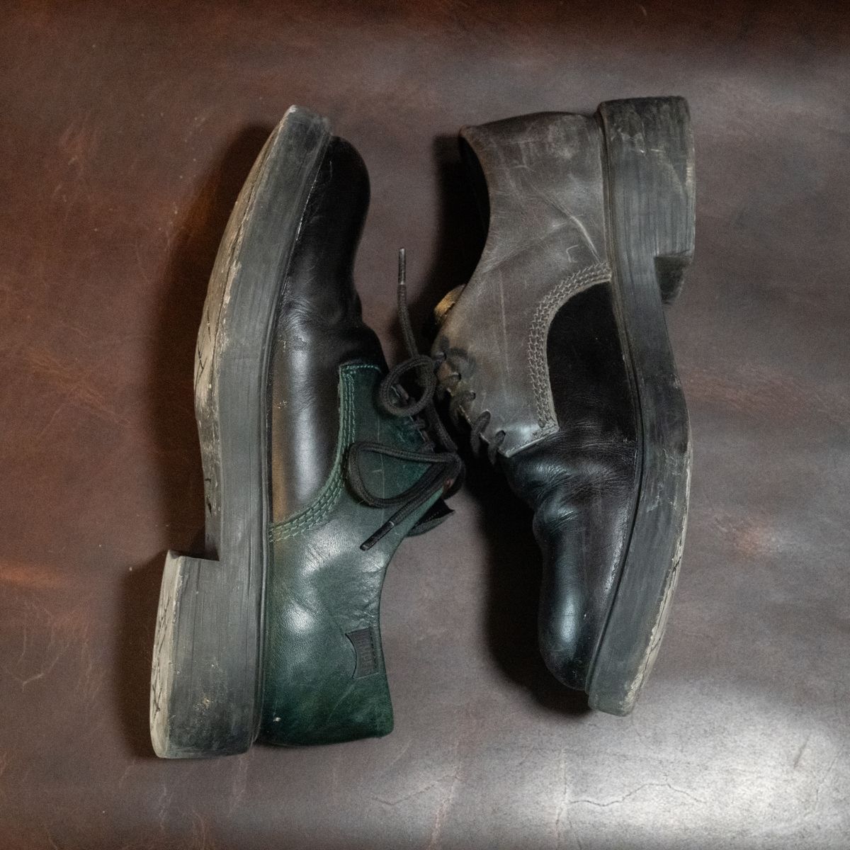 Photo by poppyseed55 on December 5, 2025 of the Camper Twins, multicolor shoes in Calfskin.