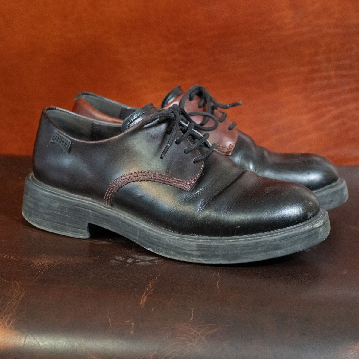 Photo by poppyseed55 on December 5, 2025 of the Camper Twins, multicolor shoes in Calfskin.