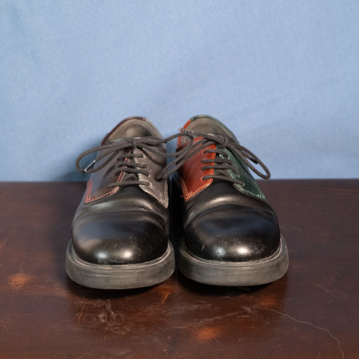 Photo by poppyseed55 on January 5, 2026 of the Camper Twins, multicolor shoes in Calfskin.