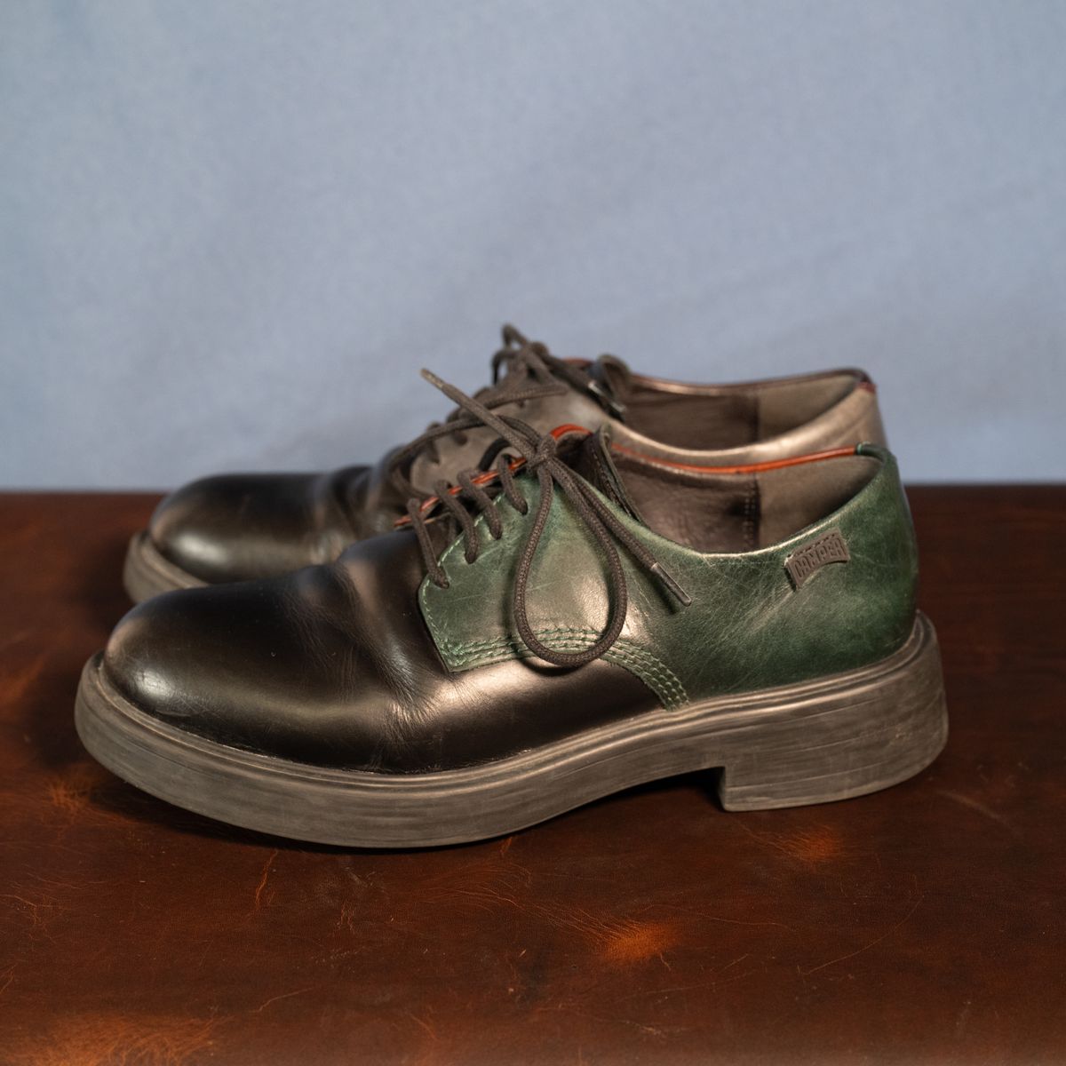 Photo by poppyseed55 on January 5, 2026 of the Camper Twins, multicolor shoes in Calfskin.