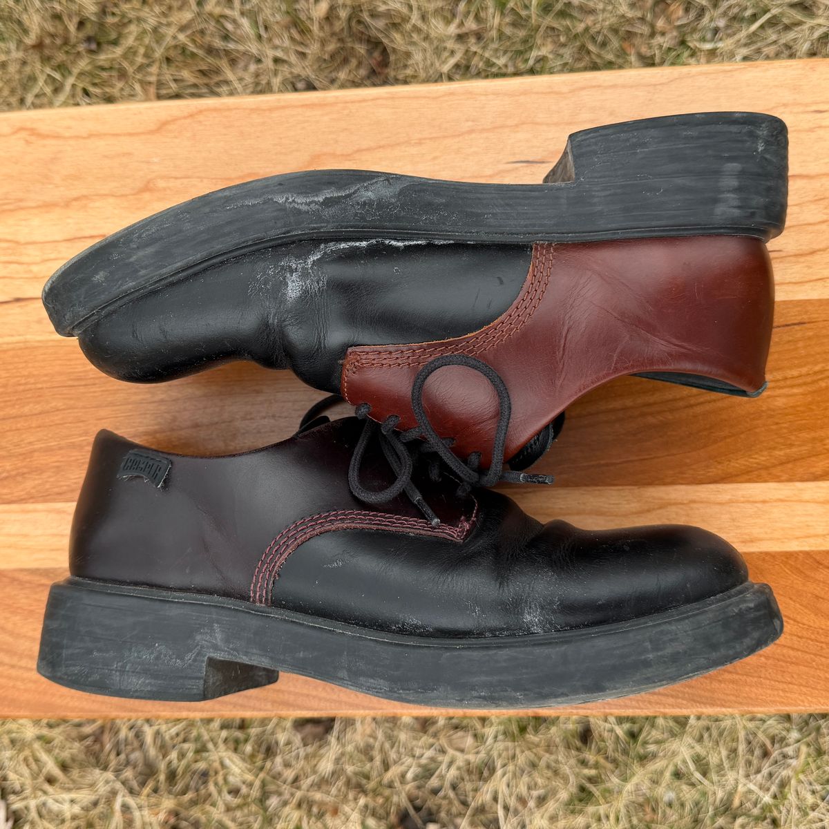 Photo by poppyseed55 on March 5, 2026 of the Camper Twins, multicolor shoes in Calfskin.