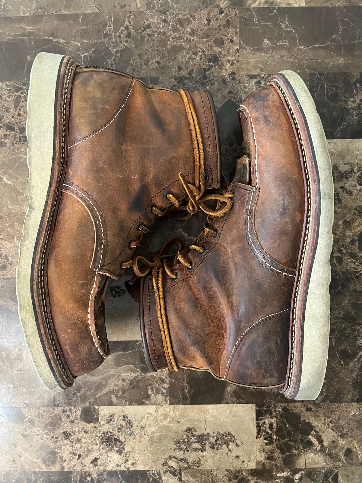 Photo by 216octopus on June 1, 2025 of the Red Wing 1907 in S.B. Foot Copper Rough and Tough.
