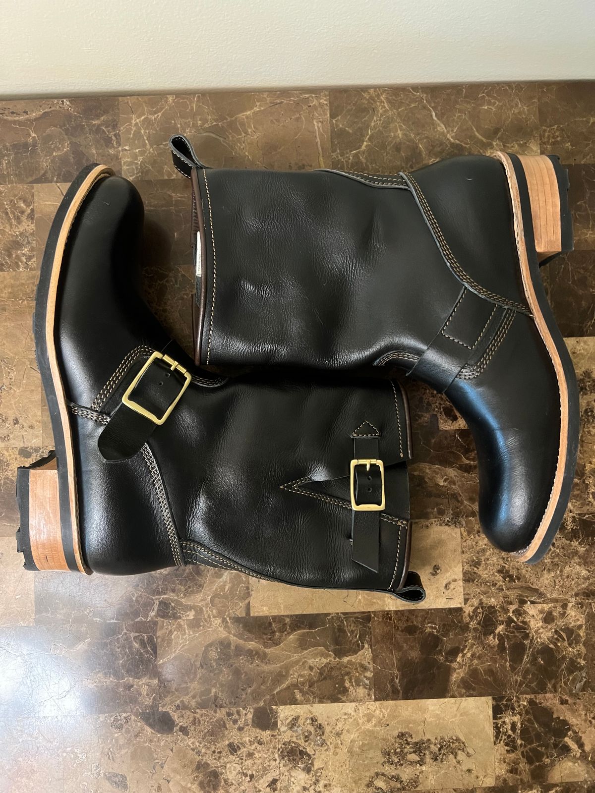 Photo by 216octopus on March 31, 2025 of the Craft & Glory Engineer Boots 2.0 in Full-Grain Buffalo Leather.