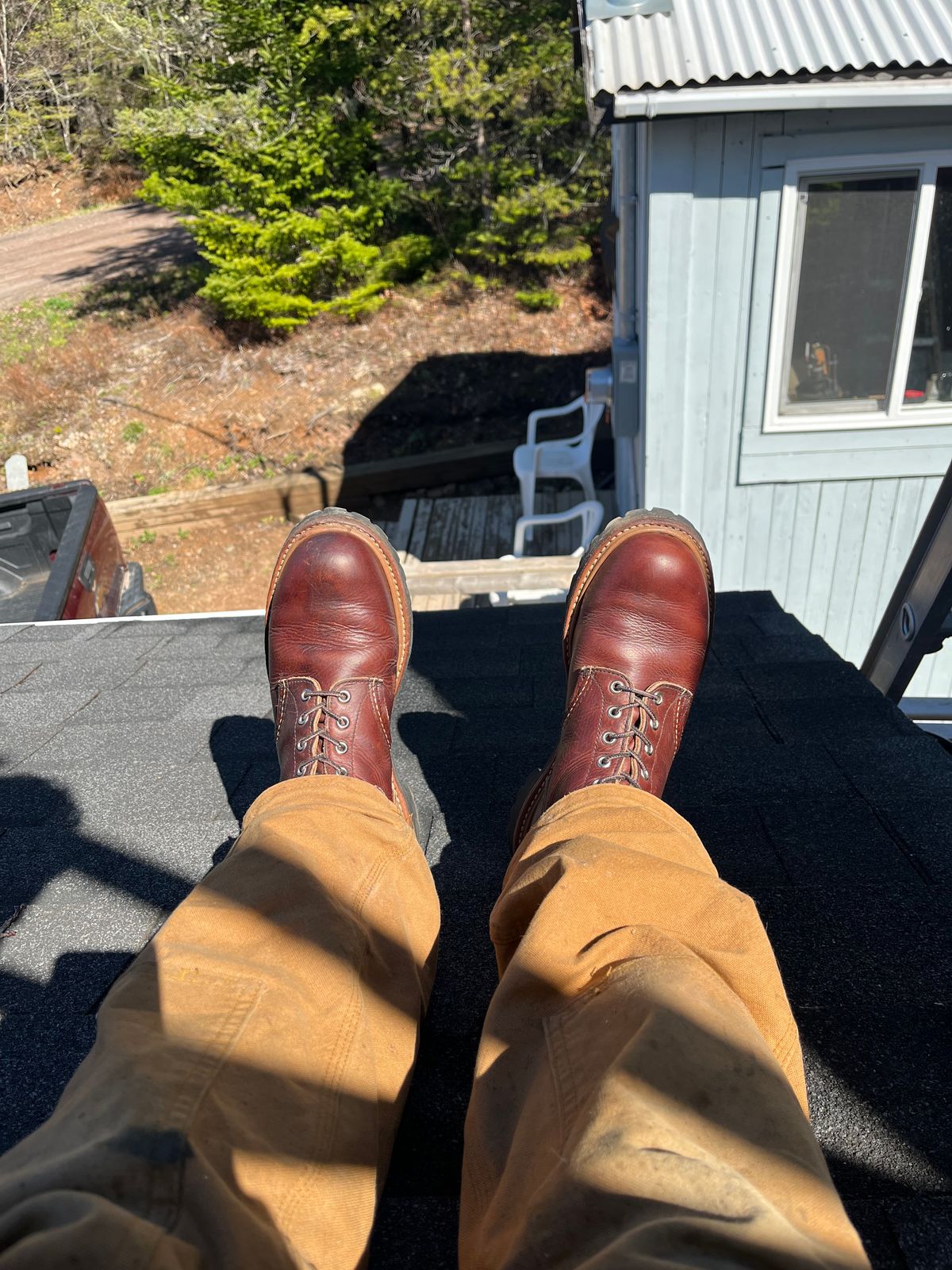 Photo by CommanderCaJo on May 2, 2026 of the Red Wing Logger in S.B. Foot Briar Oil Slick.